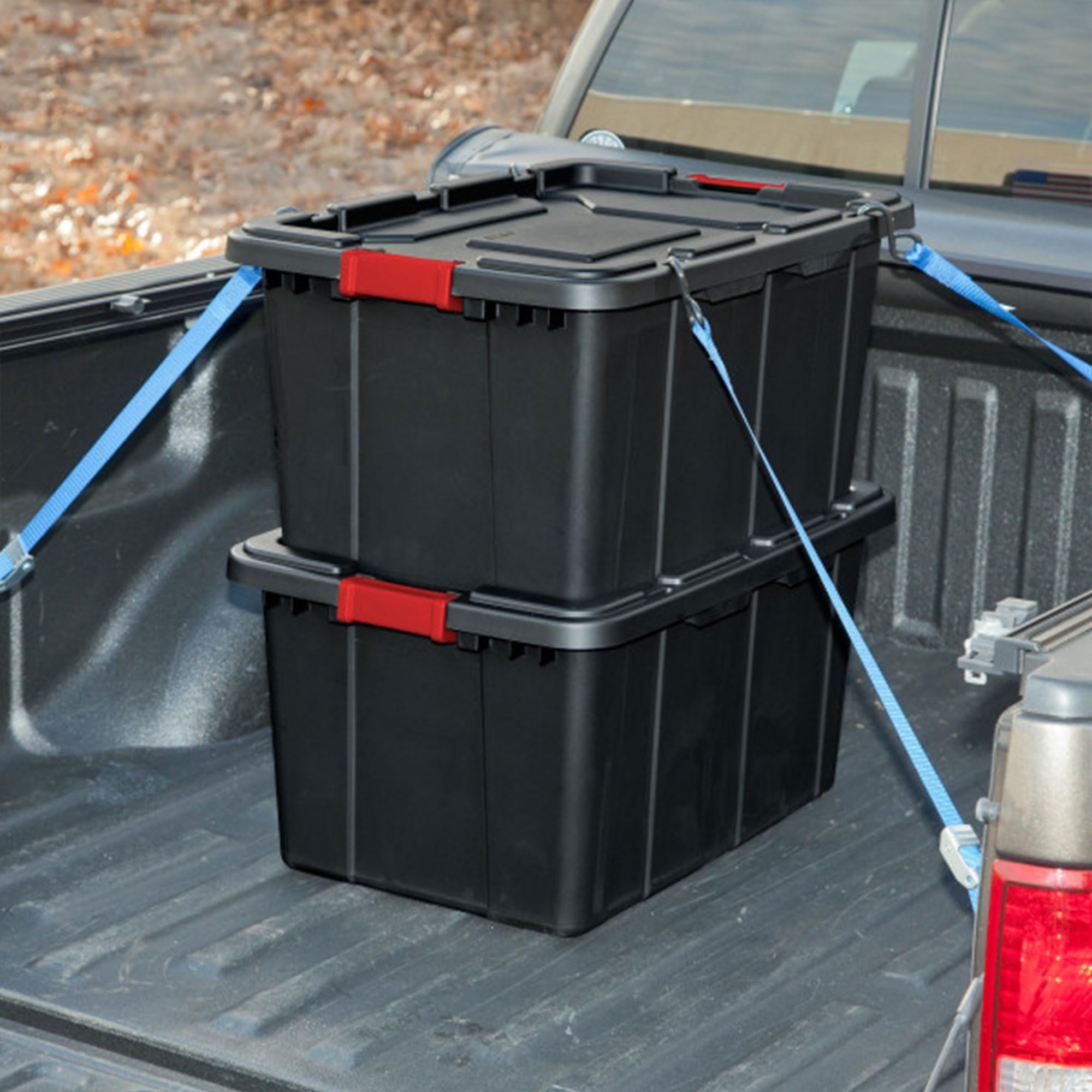 sterilite-4-pack-industrial-tote-27-gallon-plastic-storage-bins-with-lids-black- image 7