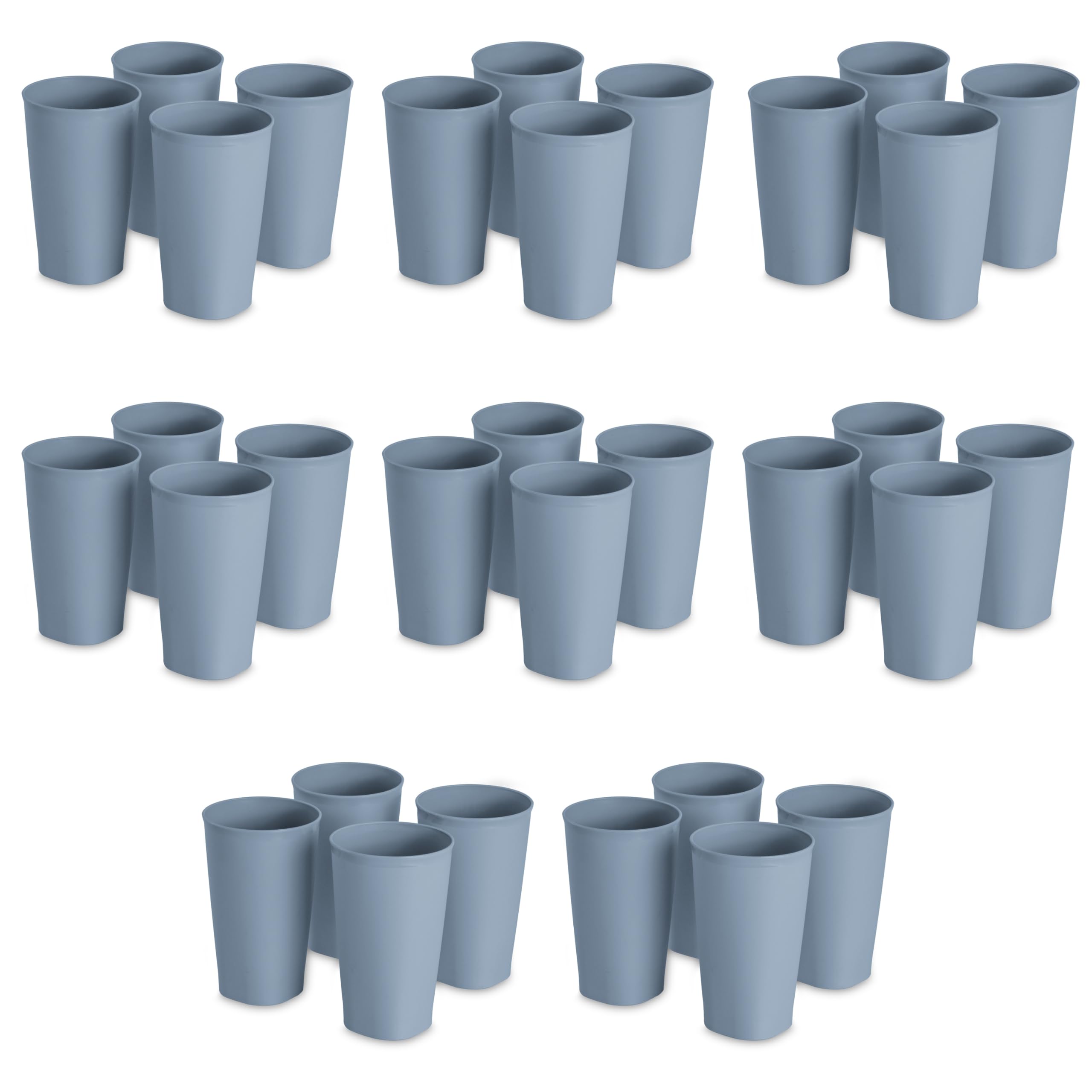 sterilite-20-oz-tumbler-cups-reusable-plastic-cups-for-water-or-juice-blue-8-pac image 1