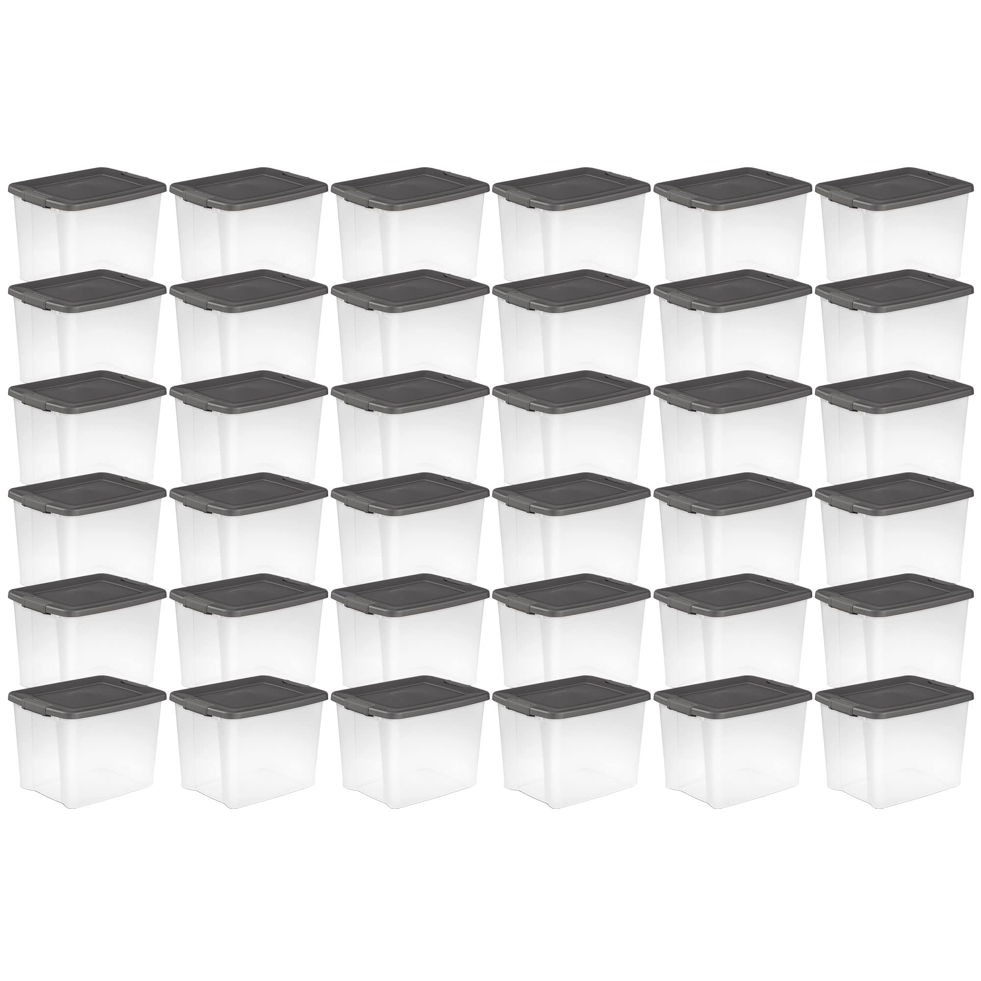 sterilite-shelftotes-50-quart-clear-latched-stacking-plastic-storage-container-w image 2