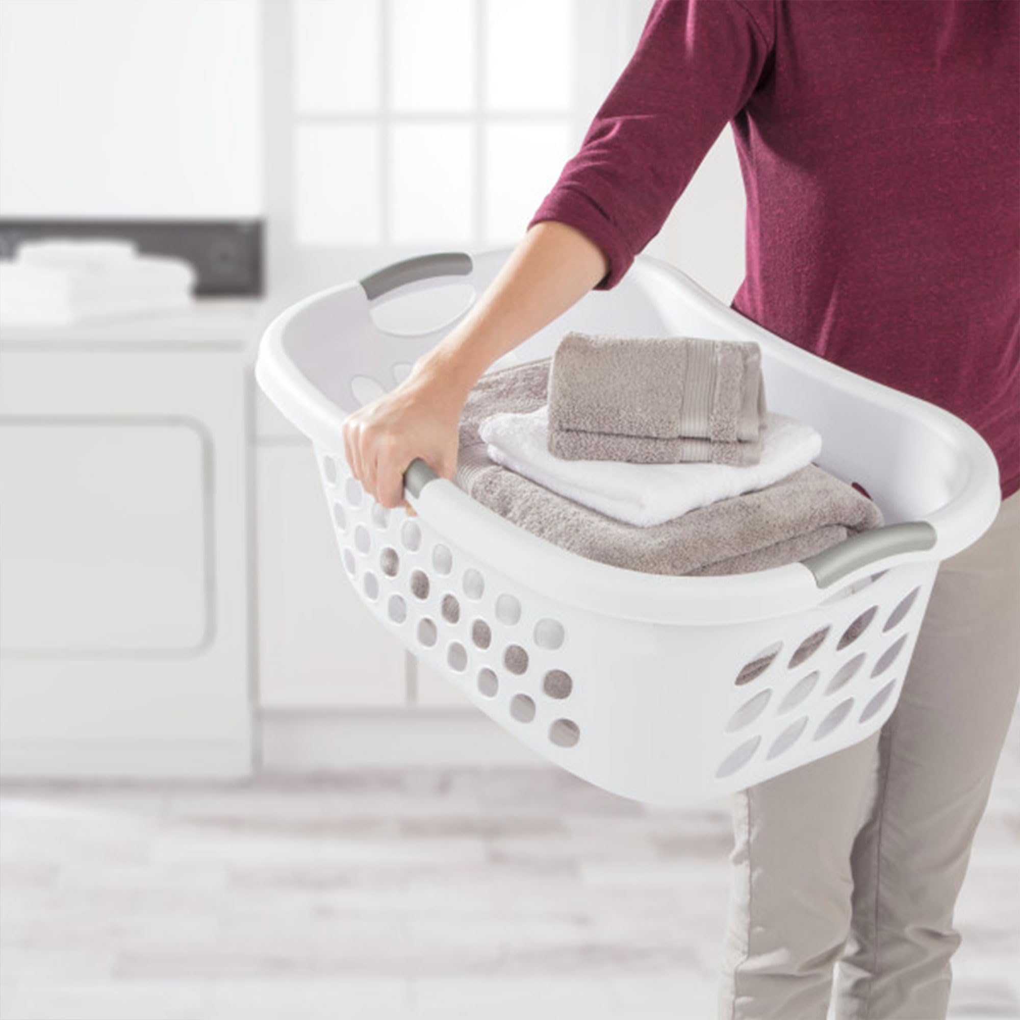 sterilite-6-pack-ultra-hiphold-laundry-basket-1-25-bushel-capacity-white-with-ti image 4