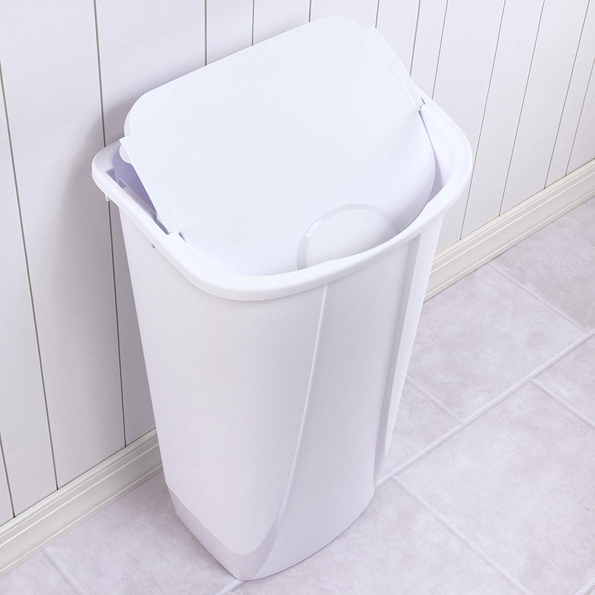 sterilite-11-gallon-42-liter-swingtop-wastebasket-white-6-pack image 2