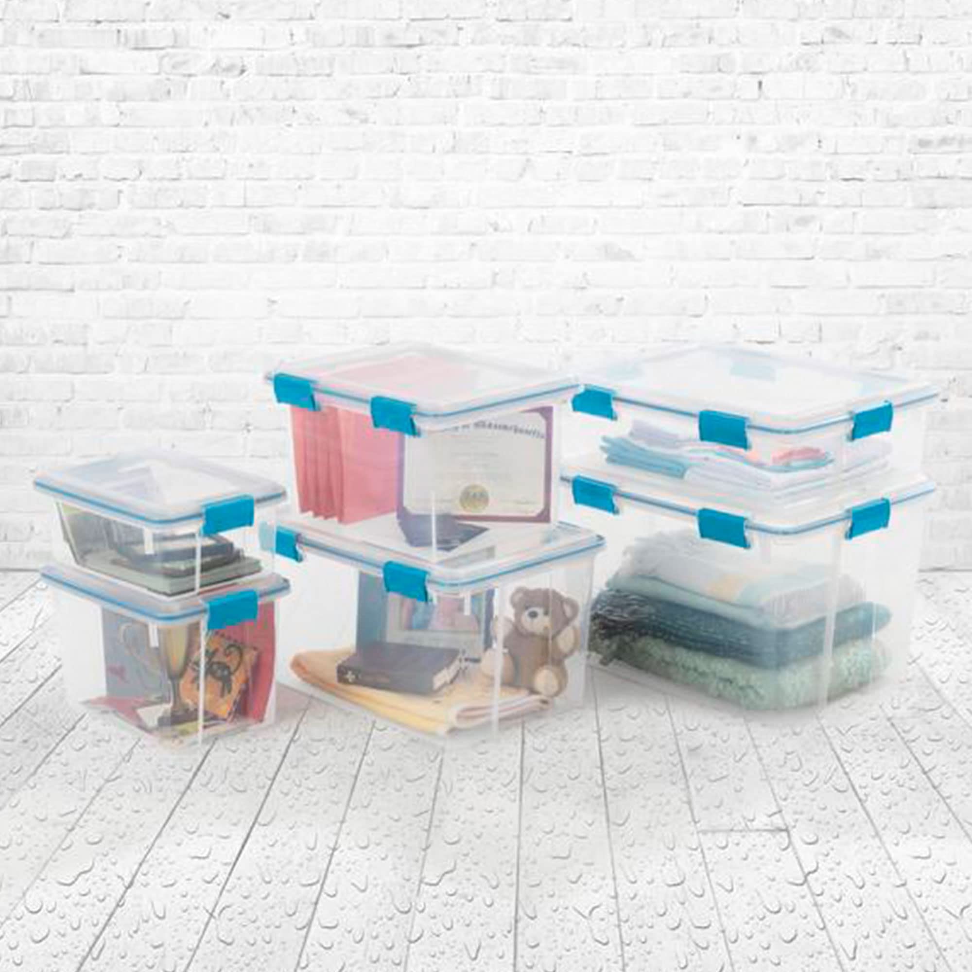 sterilite-54-quart-clear-plastic-stackable-storage-container-box-with-air-tight- image 6