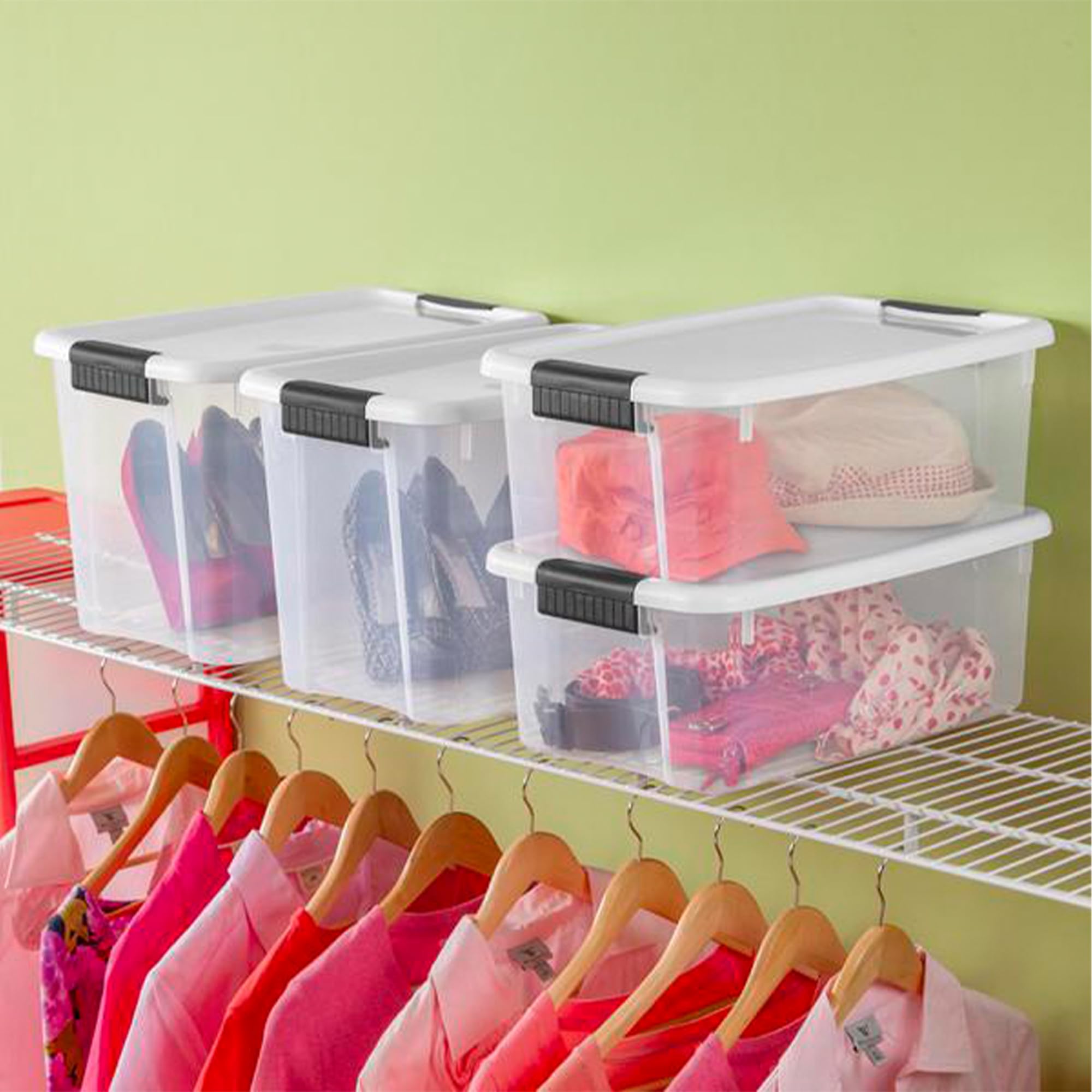 sterilite-30-quart-18-quart-clear-latching-storage-boxes-with-white-lids-12-pack image 8