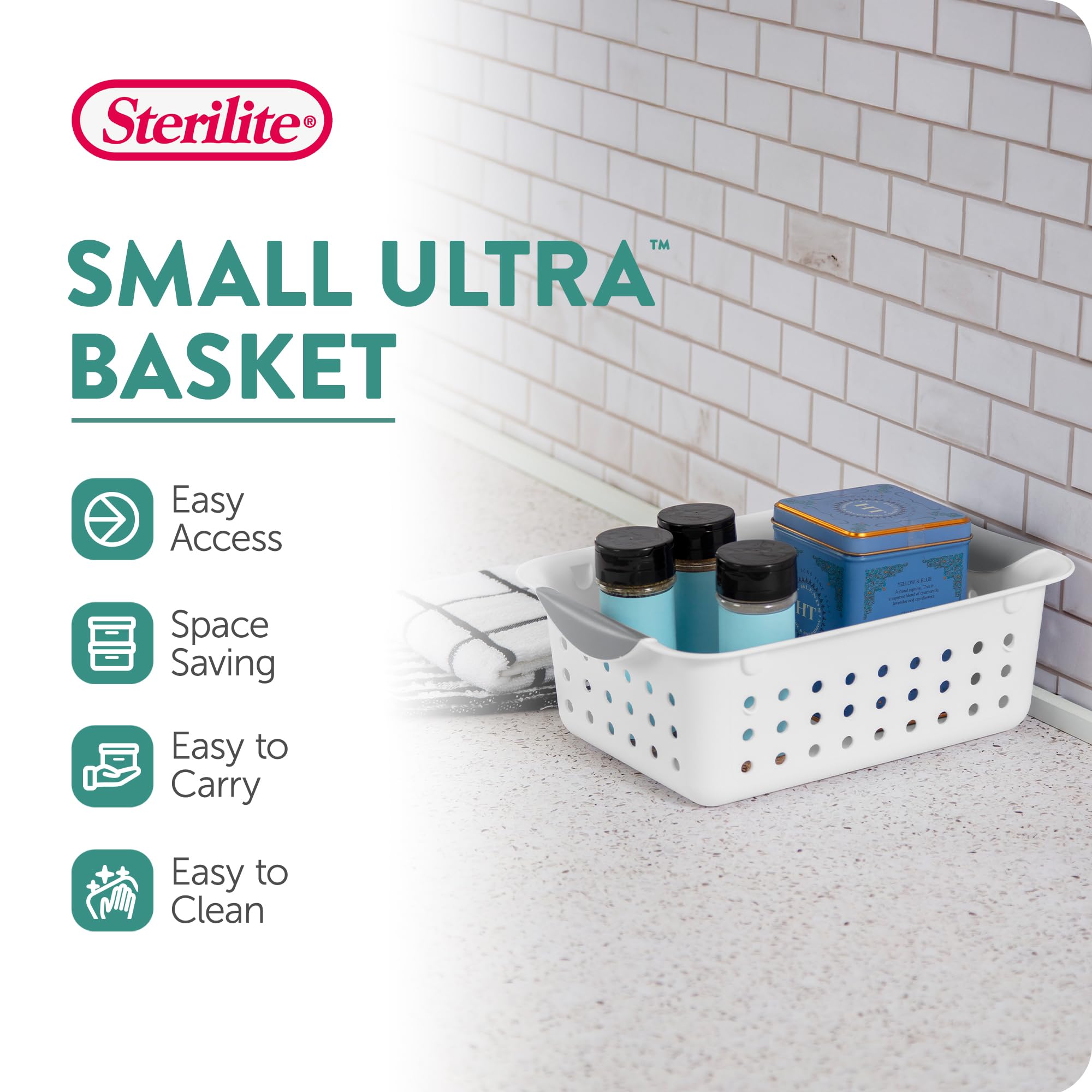 sterilite-12-pack-ultra-basket-small-open-plastic-bins-for-countertop-cabinet-an image 3