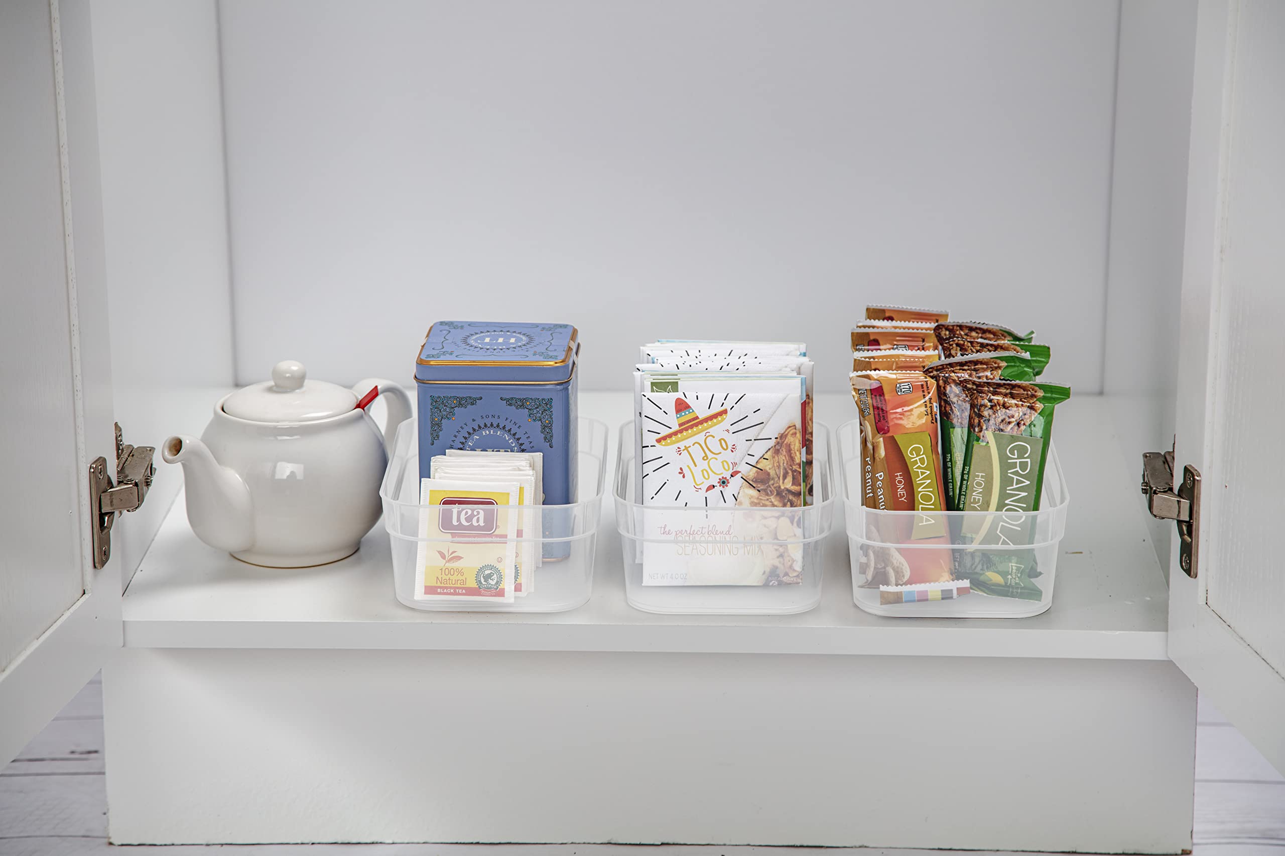 sterilite-medium-storage-trays-3-pack-clear-modular-drawer-organizers-for-kitche image 5
