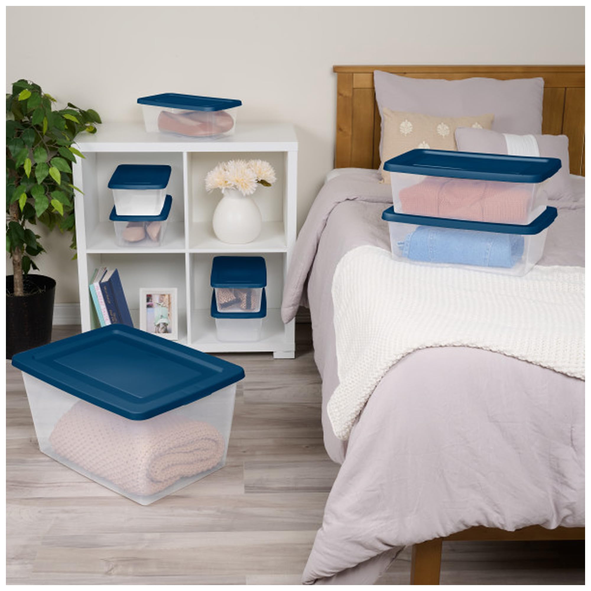 sterilite-stackable-6-qt-storage-box-container-with-clear-lid-marine-blue-60-pac image 4