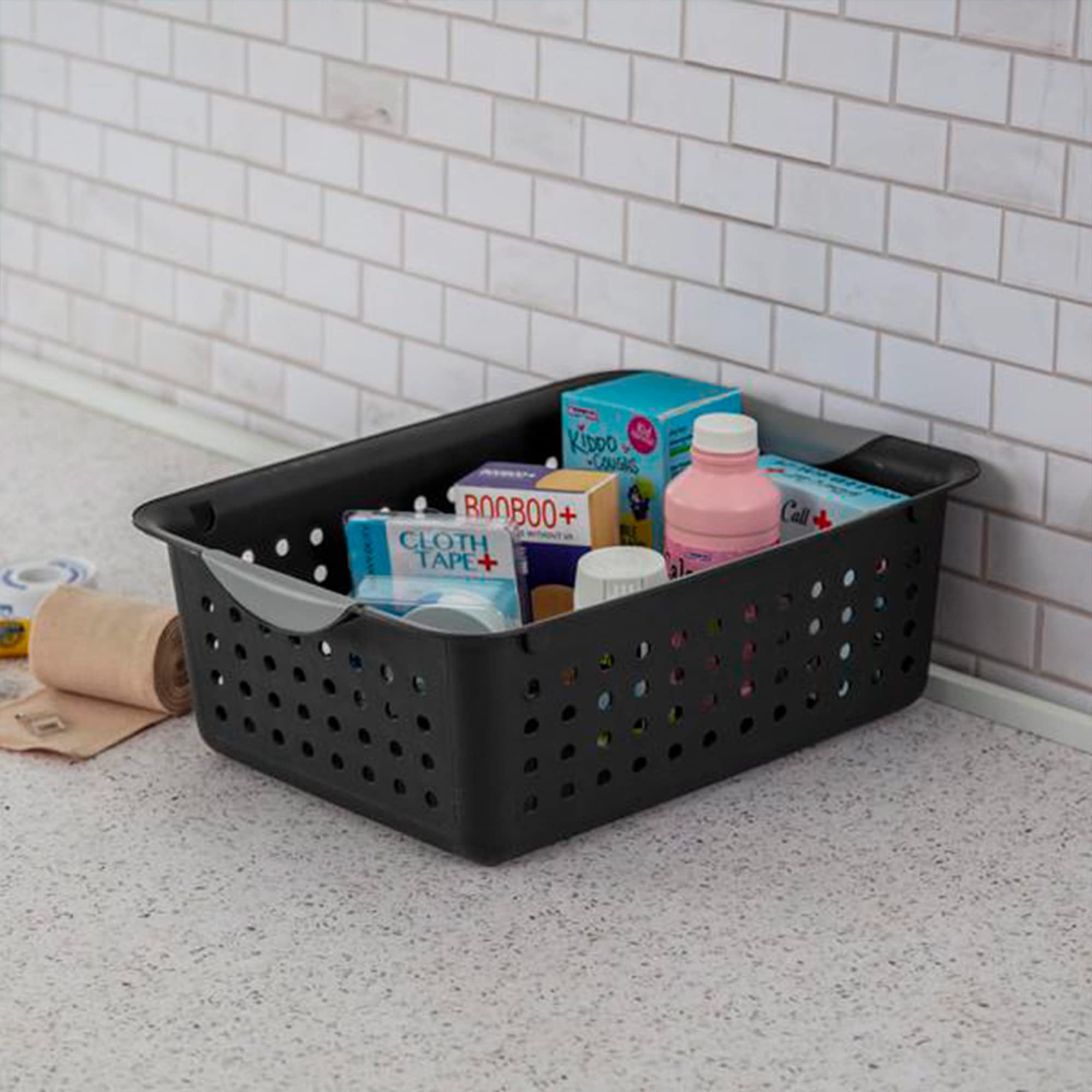 sterilite-medium-ultra-basket-black-6-pack image 4