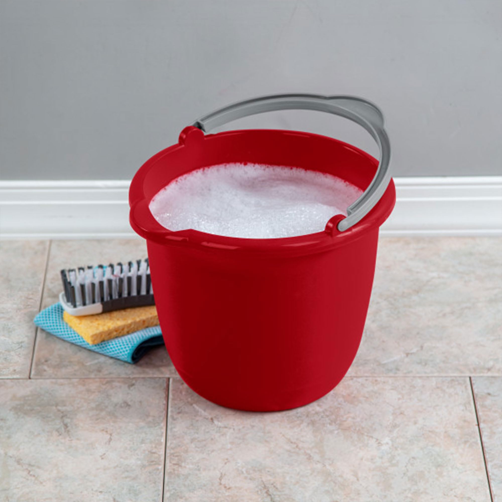 sterilite-10-qt-spout-pail-with-handle-12-pack-household-cleaning-bucket-car-was image 3