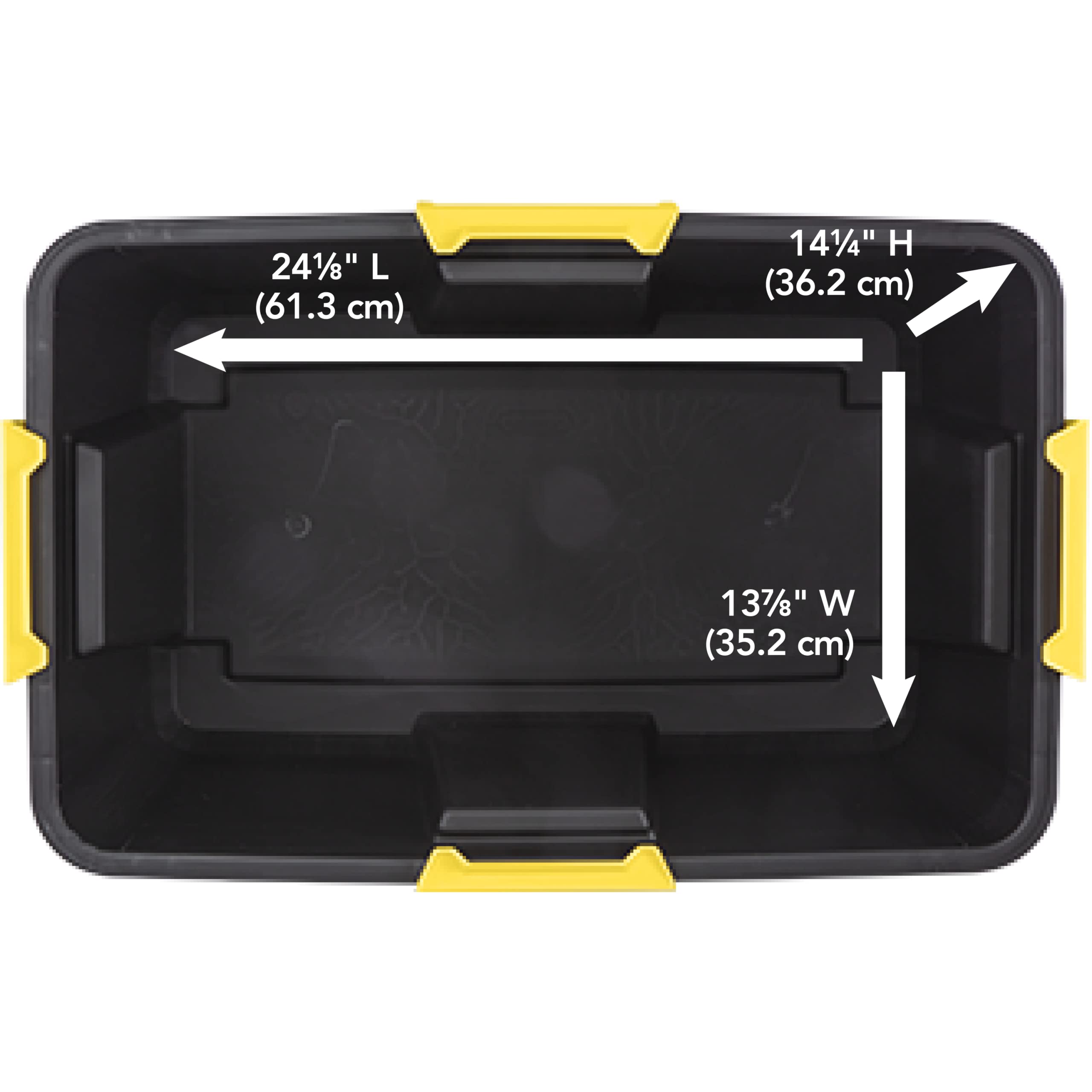 sterilite-30-gallon-gasket-tote-yellow-lily-lid-and-latches-with-black-base-1-pa image 6