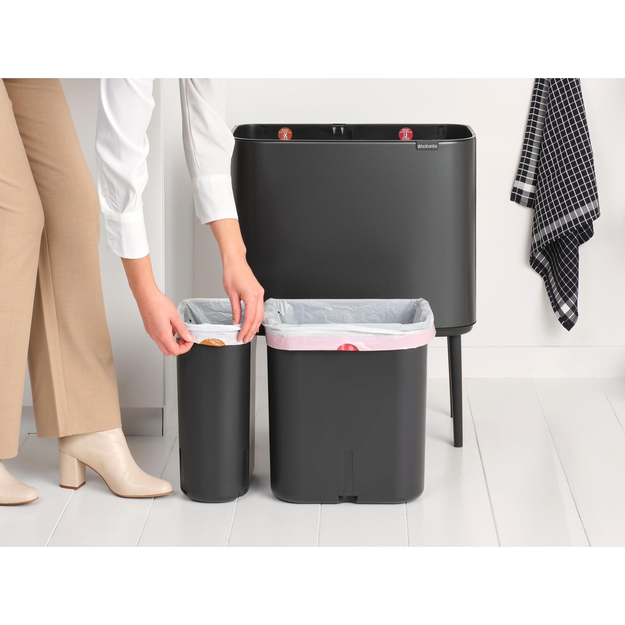 brabantia-bo-touch-top-kitchen-trash-can-with-dual-compartments-raised-legs-conf image 4