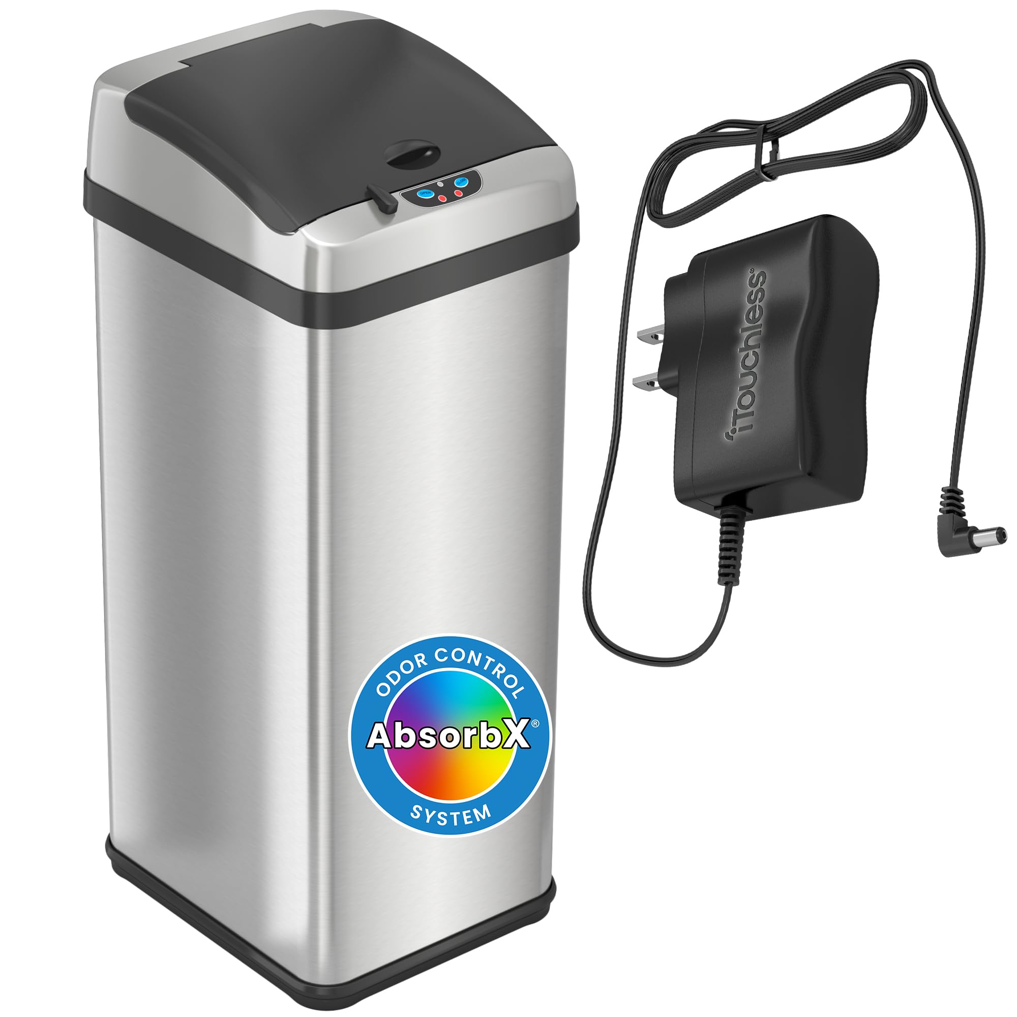 itouchless-8-gallon-dog-proof-sensor-trash-can-stainless-steel-lid-lock-odor-fil image 8