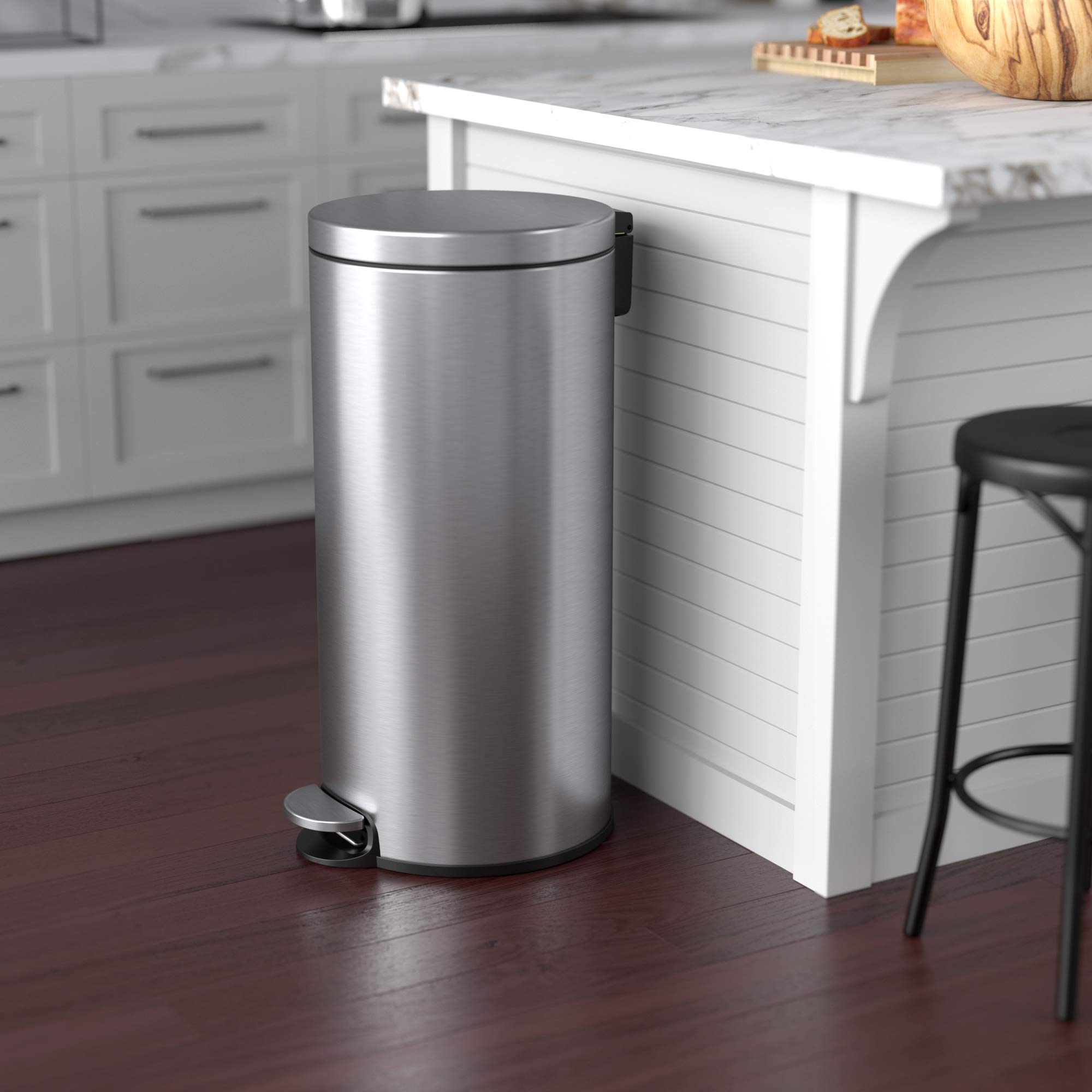 itouchless-softstep-8-gallon-kitchen-step-trash-can-with-odor-filter-removable-i image 2