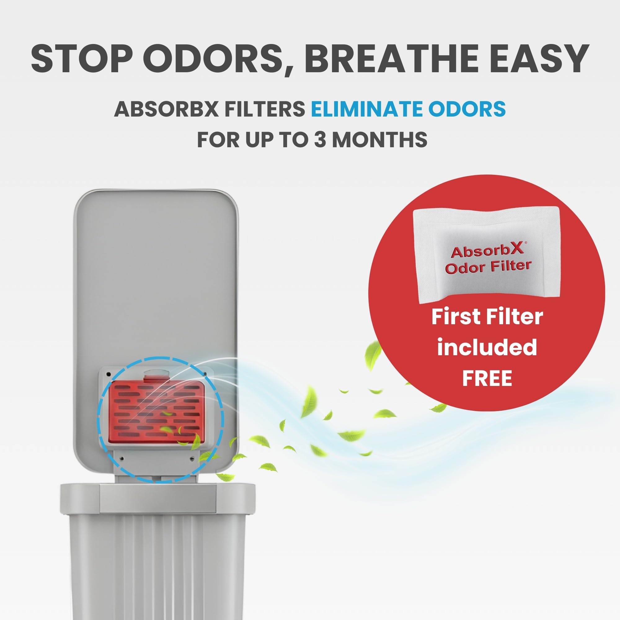 itouchless-softstep-50l-13-2-gal-slim-step-pedal-trash-can-with-odor-filter-ston image 4