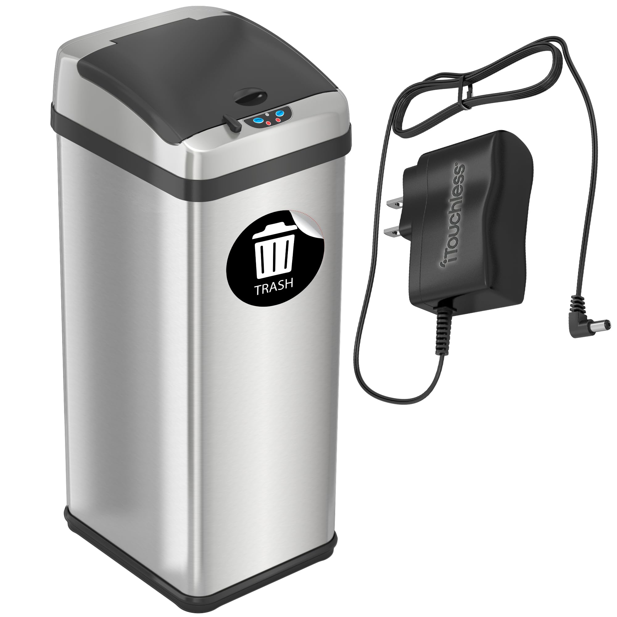 itouchless-13-gallon-automatic-touchless-sensor-kitchen-garbage-can-stainless-st image 1