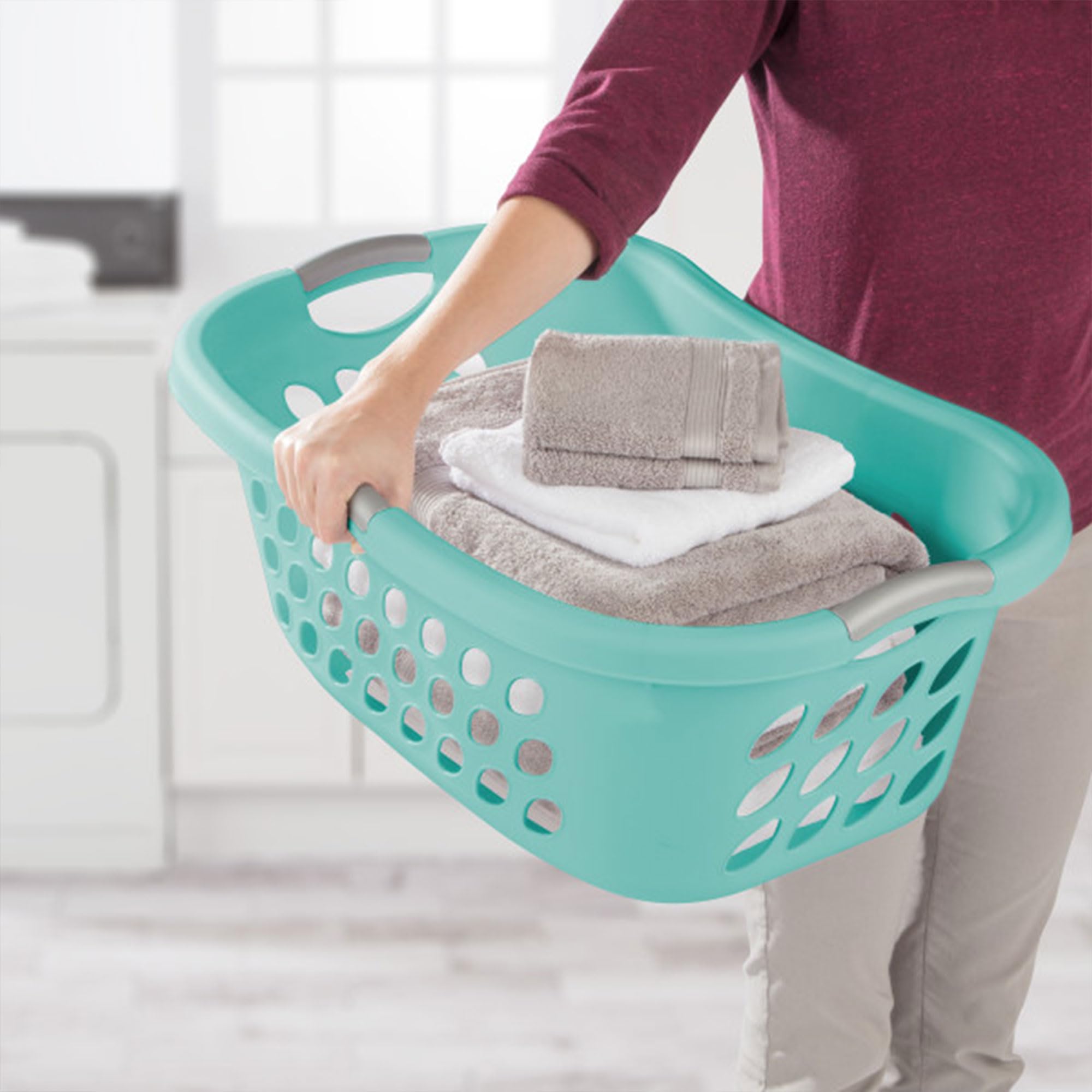 sterilite-ultra-hiphold-laundry-basket-6-pack-1-25-bushel-portable-plastic-hampe image 4