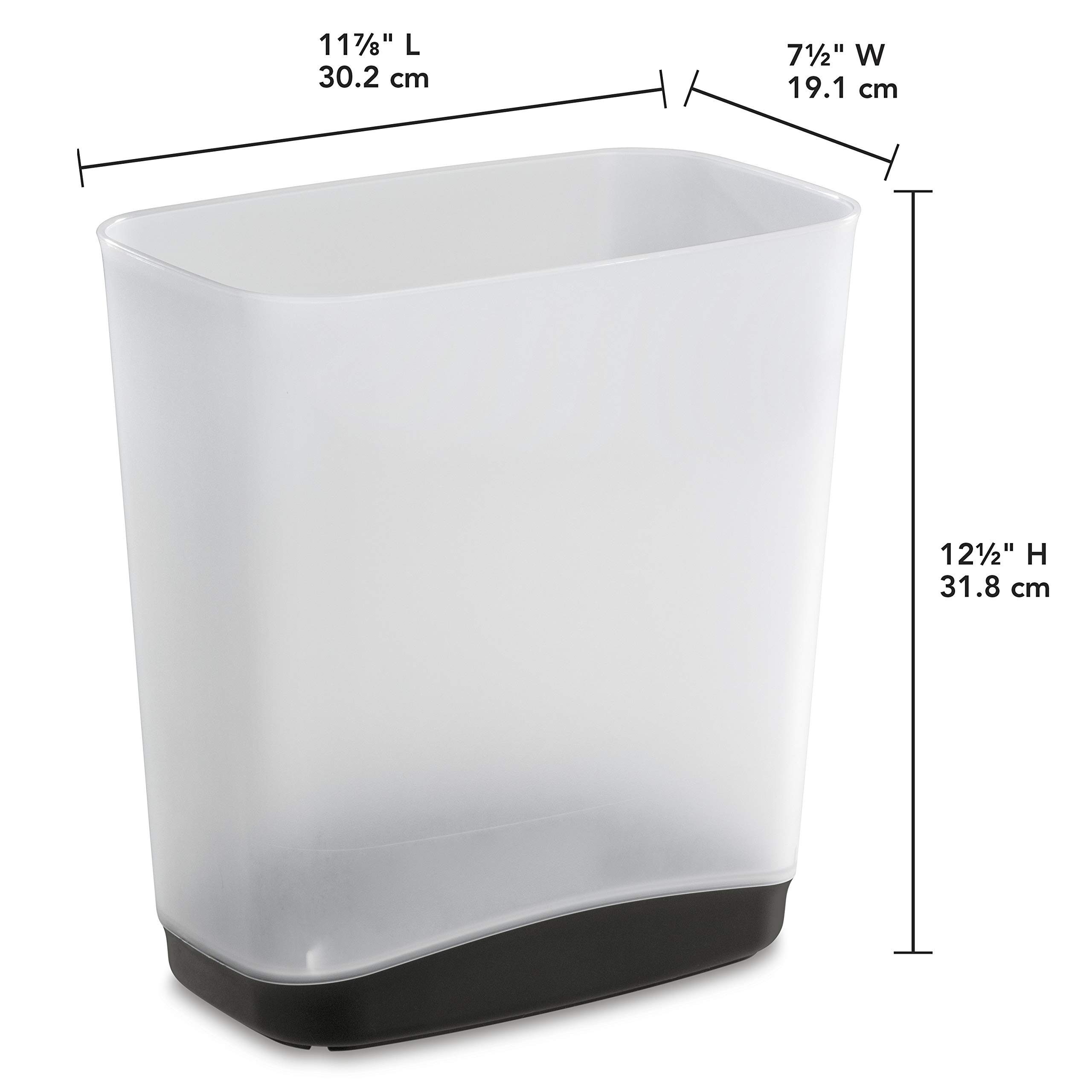 sterilite-3-3-gallon-slim-wastebasket-clear-with-gray-base image 2