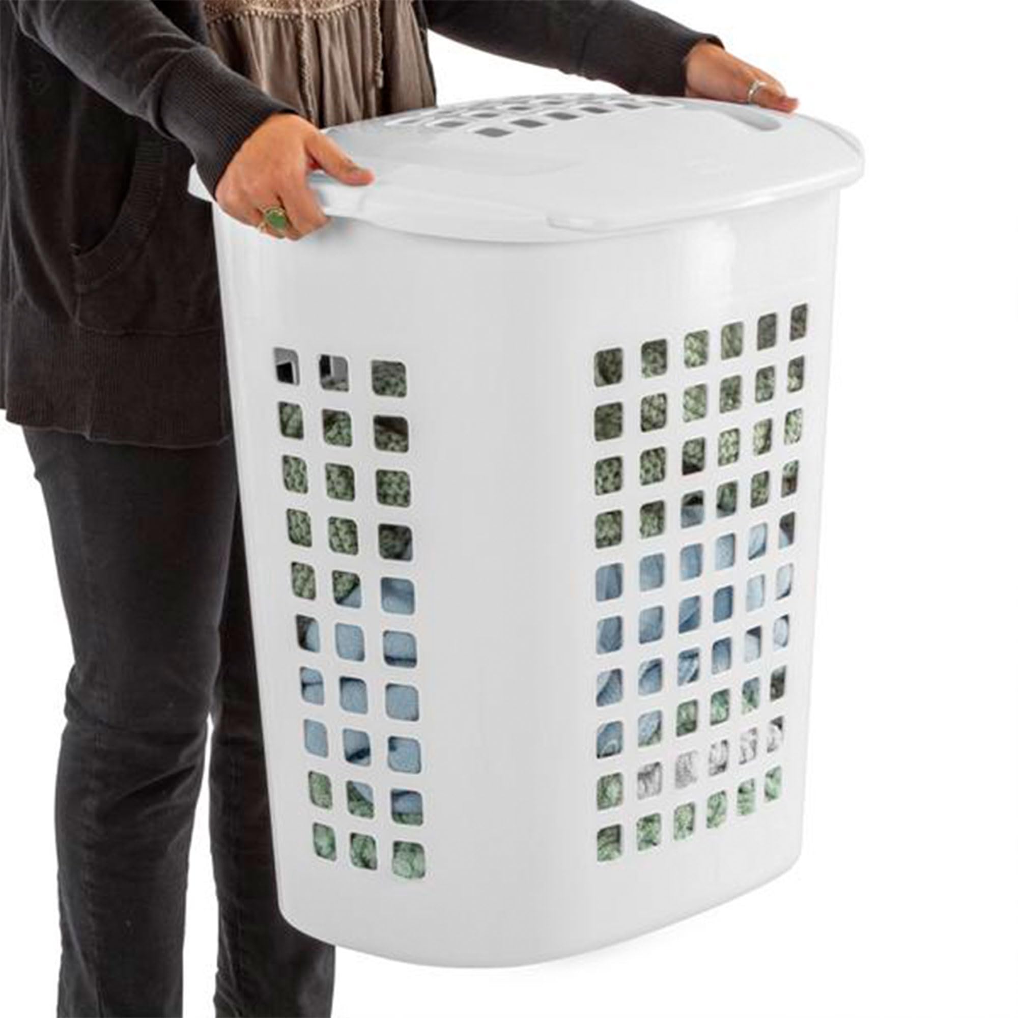 sterilite-2-3-bushel-lift-top-laundry-hamper-24-tall-white-4-pack image 7