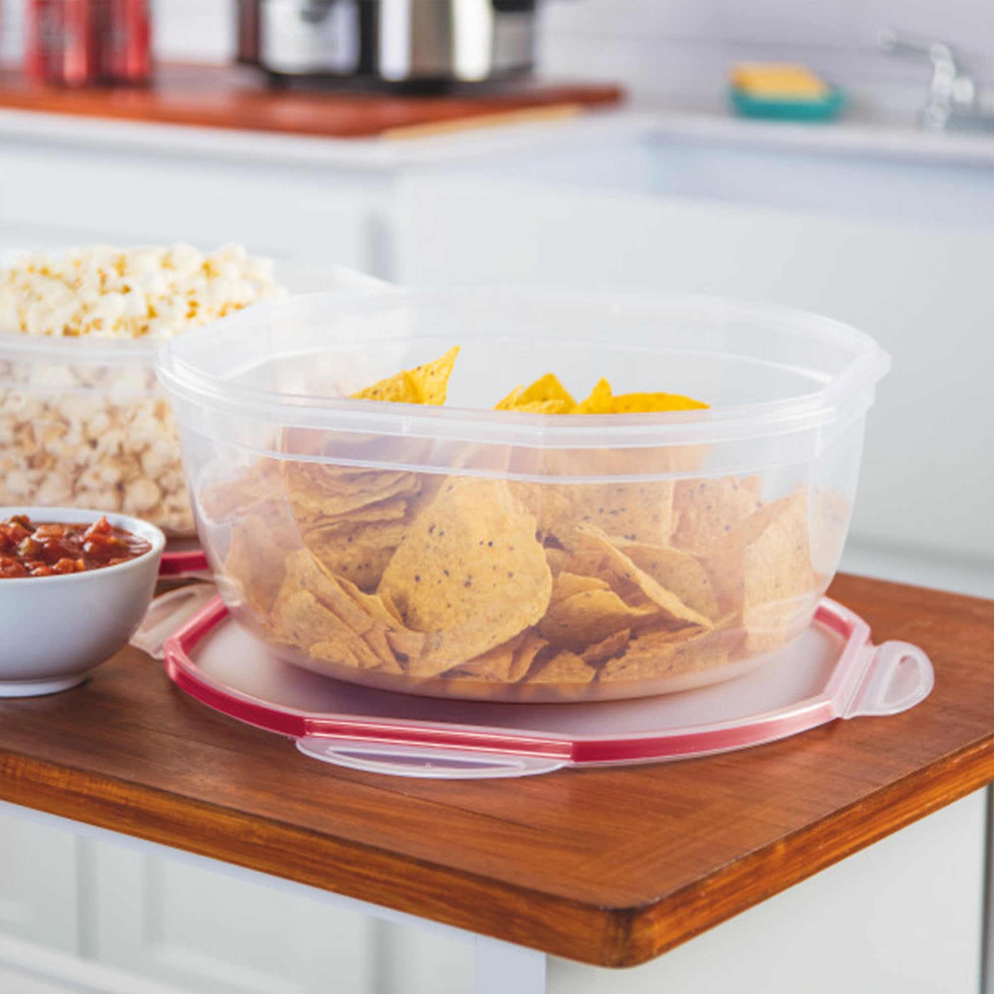 sterilite-ultra-seal-8-1-qt-bowl-large-airtight-food-storage-container-with-latc image 5