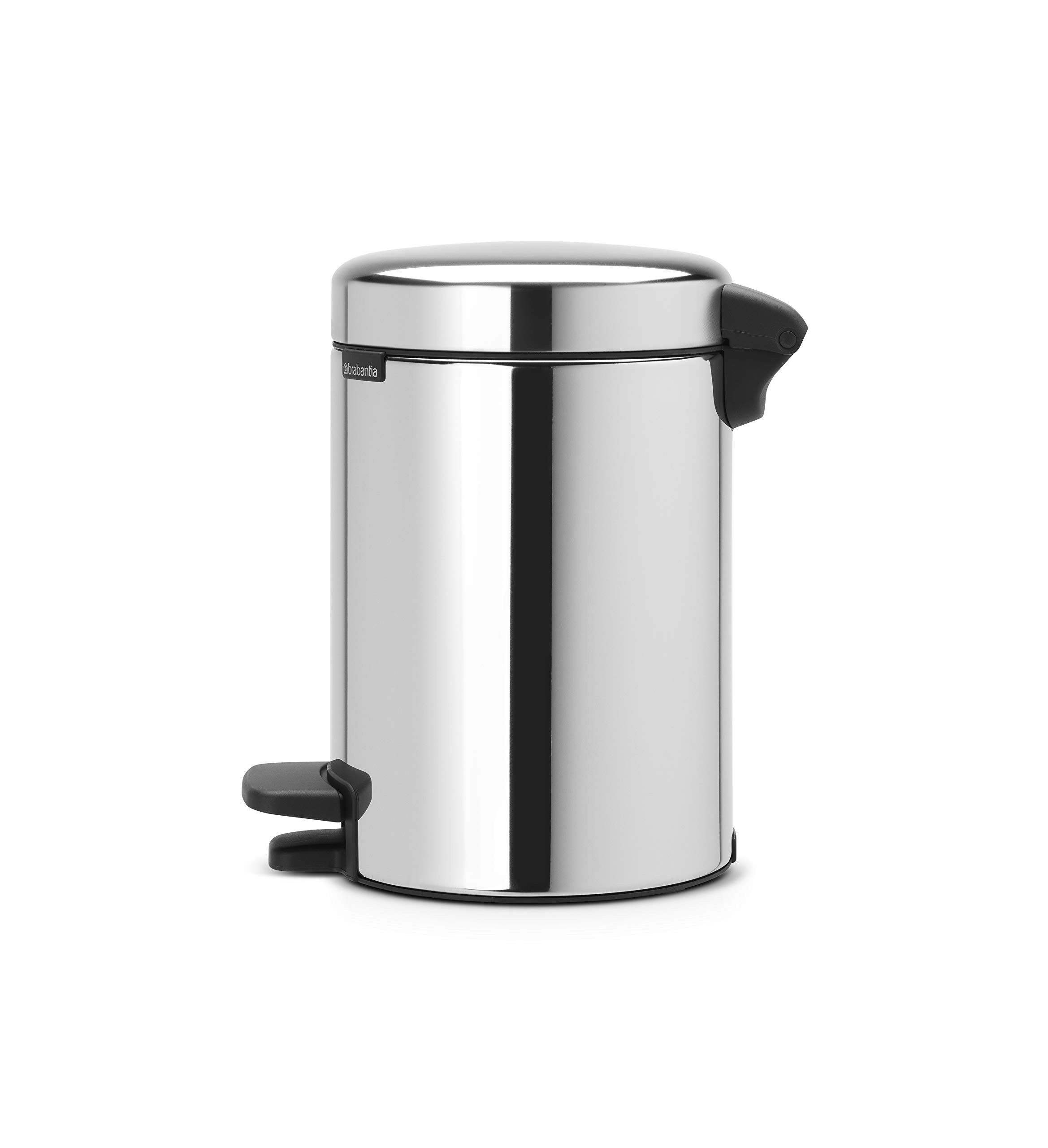 brabantia-step-on-xs-trash-can-brilliant-steel-0-8-gallon-3l-with-pedal-and-inne image 3
