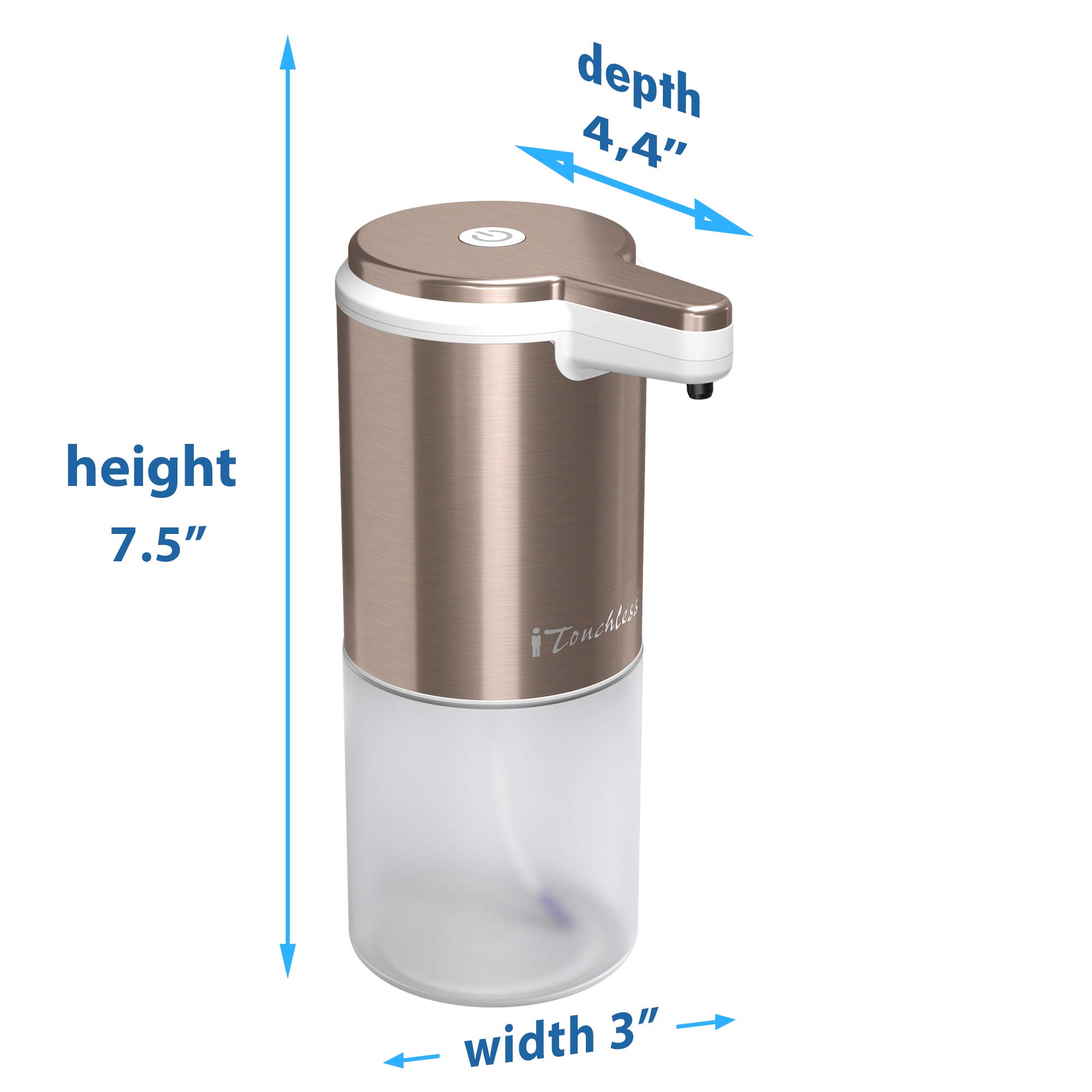 itouchless-ultraclean-sensor-foam-soap-dispenser-with-refill-rose-gold image 6