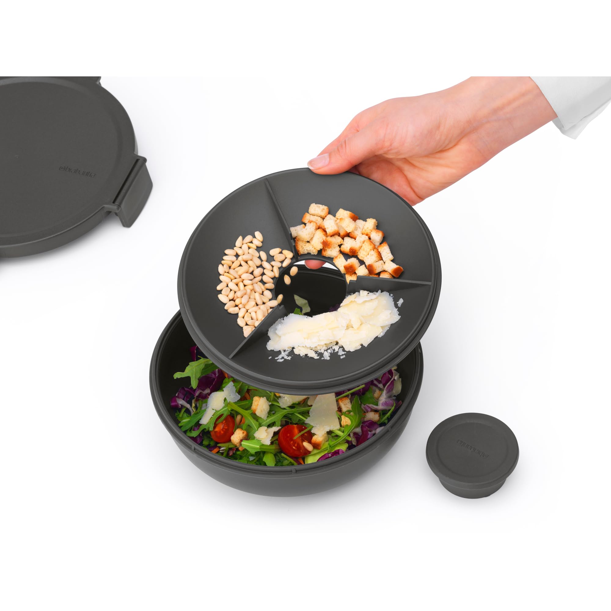brabantia-make-take-salad-bowl-with-removable-tray-for-toppings-dressings-dark-g image 2