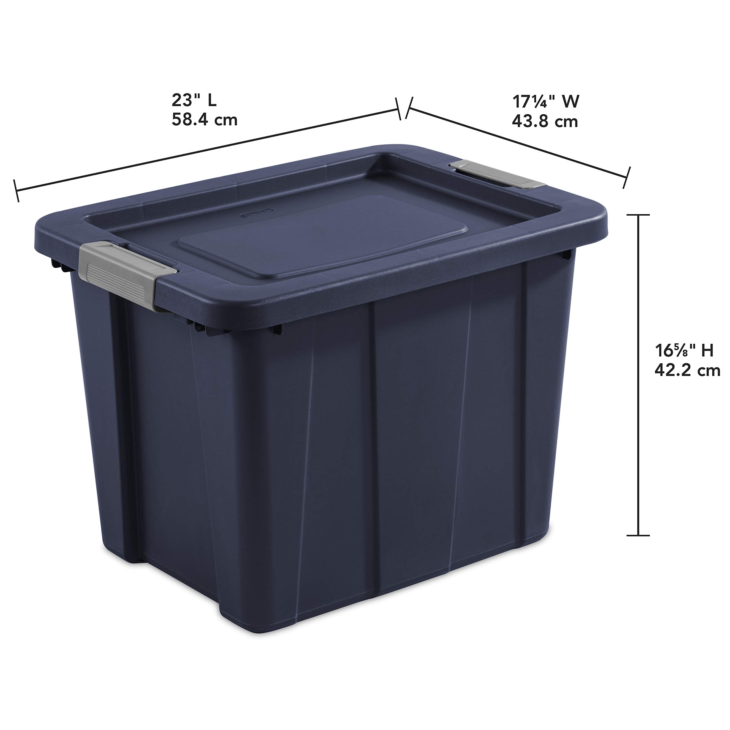 sterilite-18-gal-latching-tuff1-storage-tote-stackable-blue-6-pack image 3