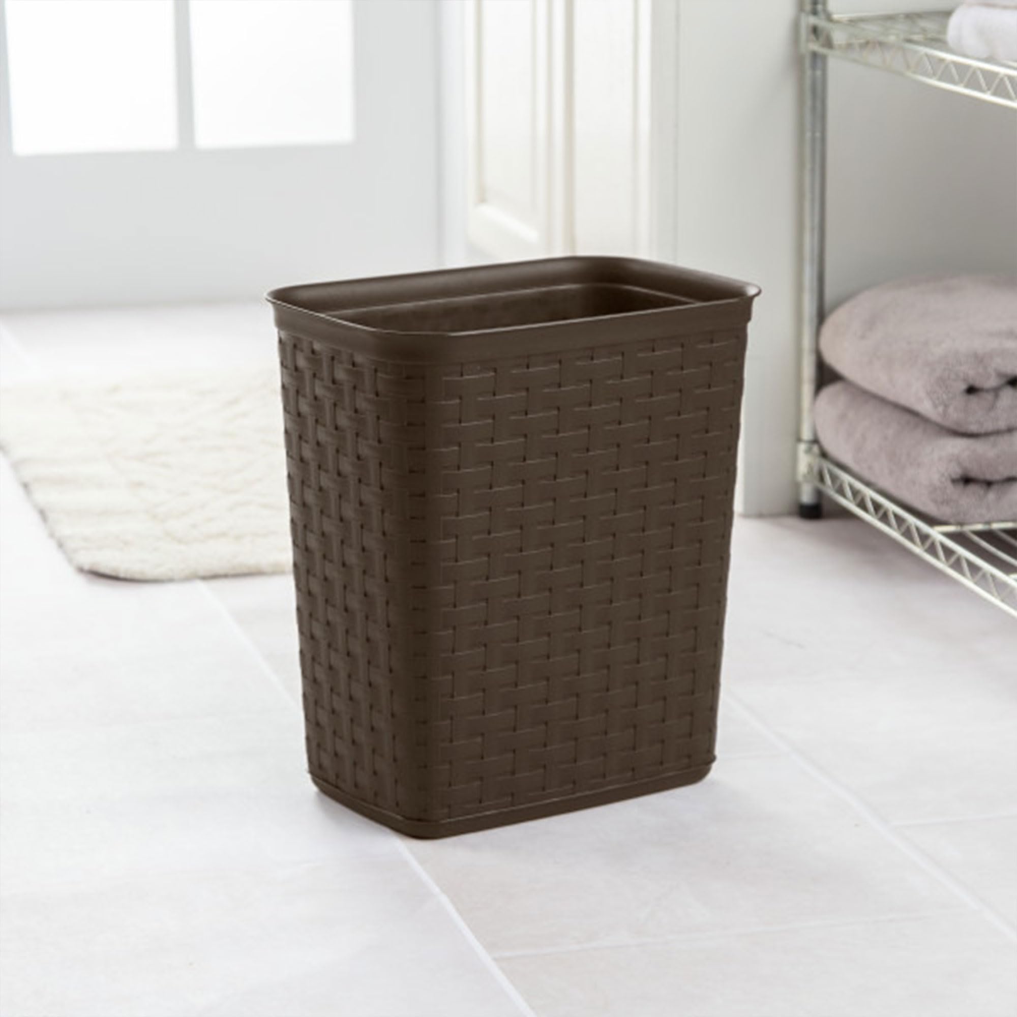 sterilite-3-4-gallon-weave-wastebasket-6-pack-espresso-brown-decorative-small-tr image 7