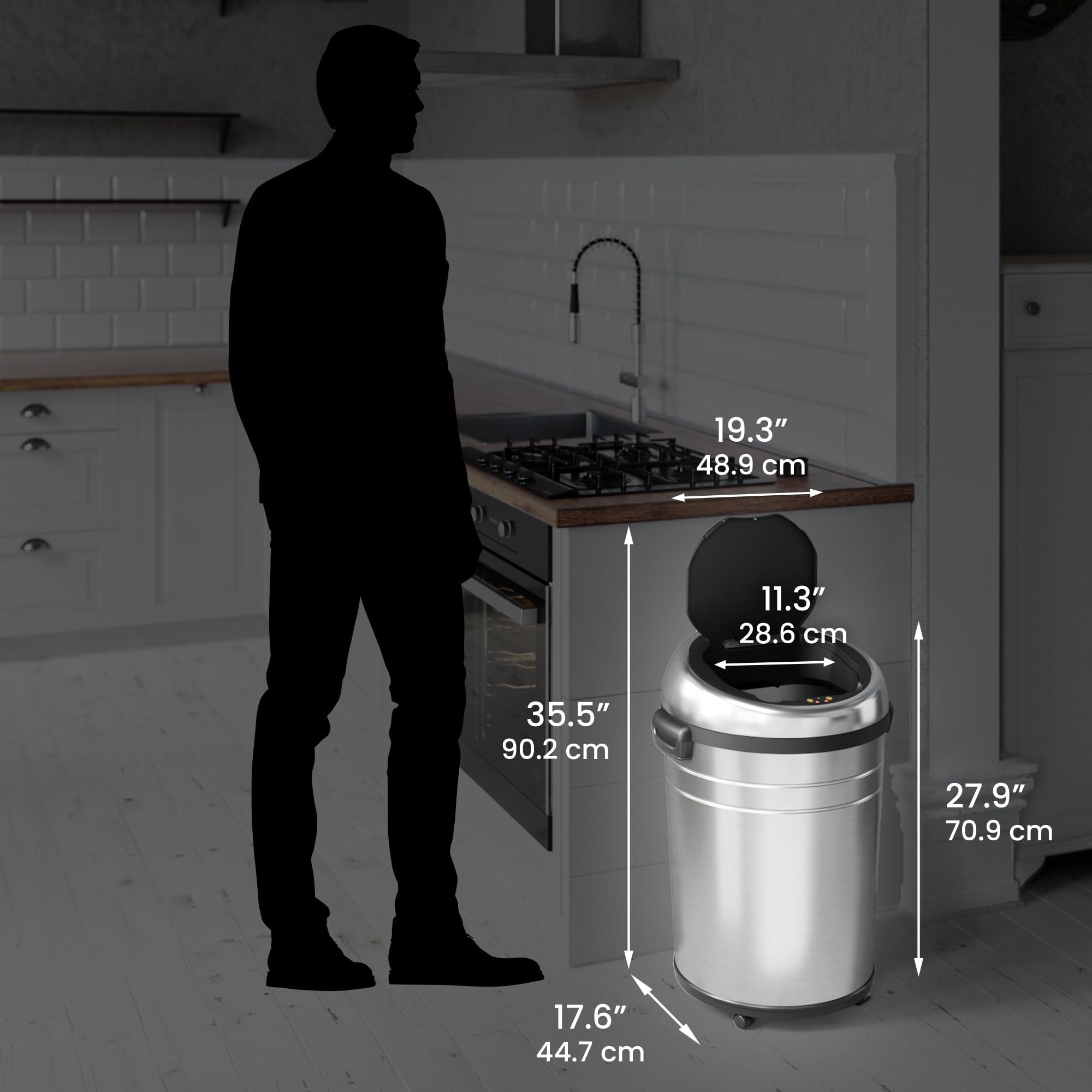 itouchless-glide-18-gallon-sensor-trash-can-with-wheels-and-absorbx-odor-control image 6