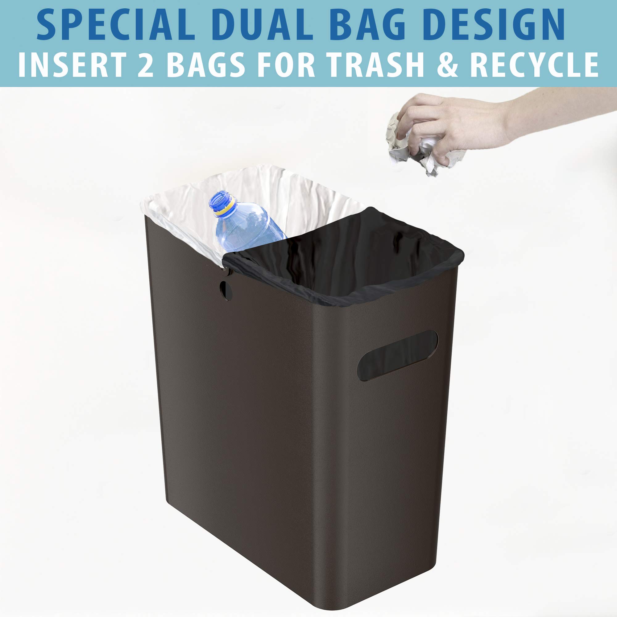 itouchless-slimgiant-4-2-gallon-slim-garbage-can-with-handles-16-liter-plastic-s image 6