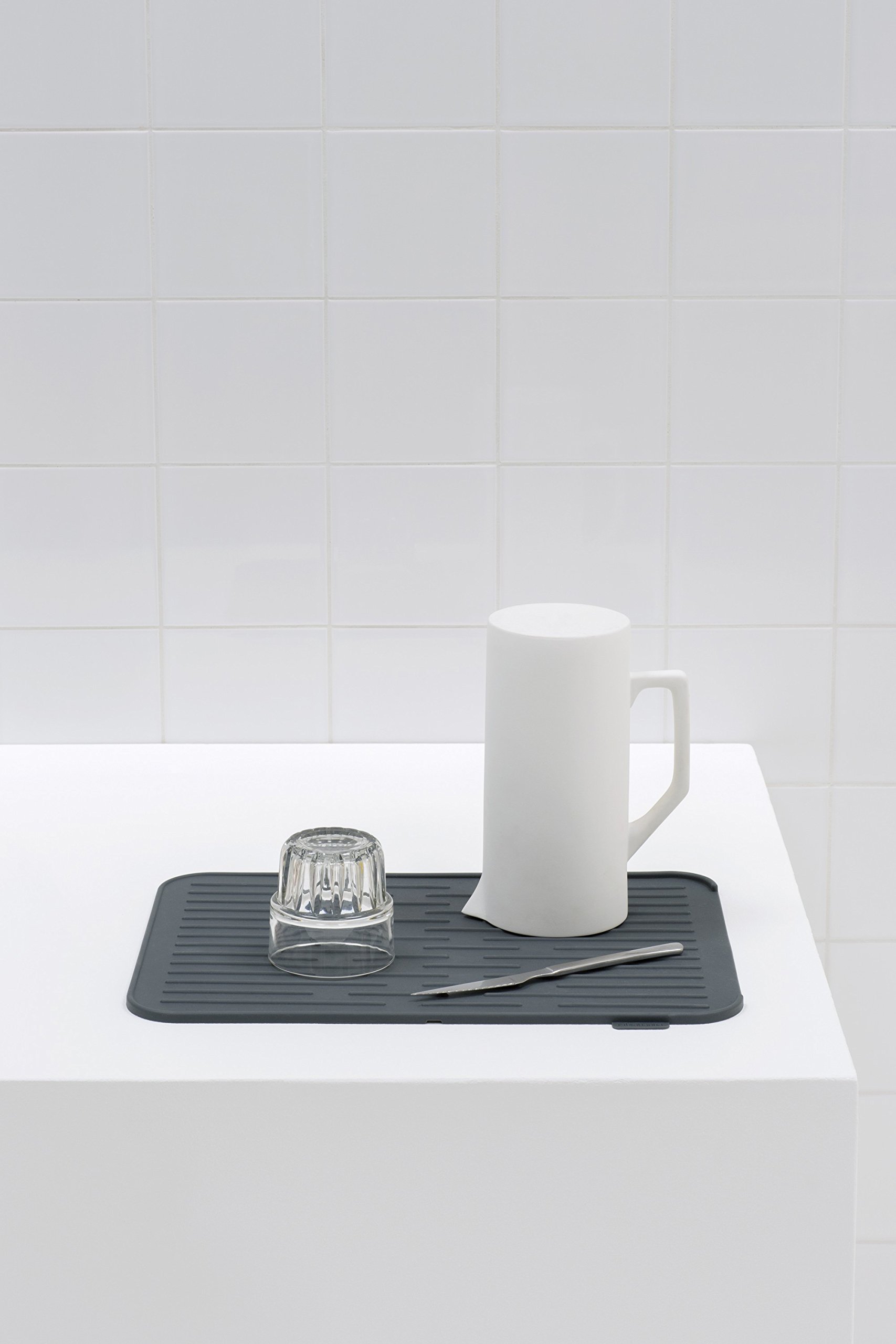 brabantia-sinkside-silicone-dish-drying-mat-dark-gray-non-slip-kitchen-counterto image 5