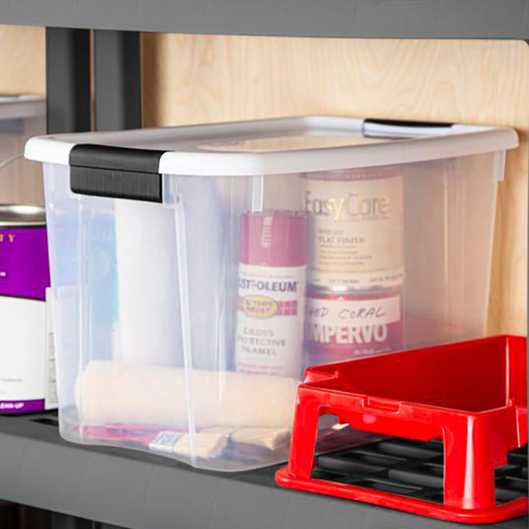 sterilite-12-pack-30-quart-ultra-latch-boxes-with-latching-lids-clear-plastic image 7