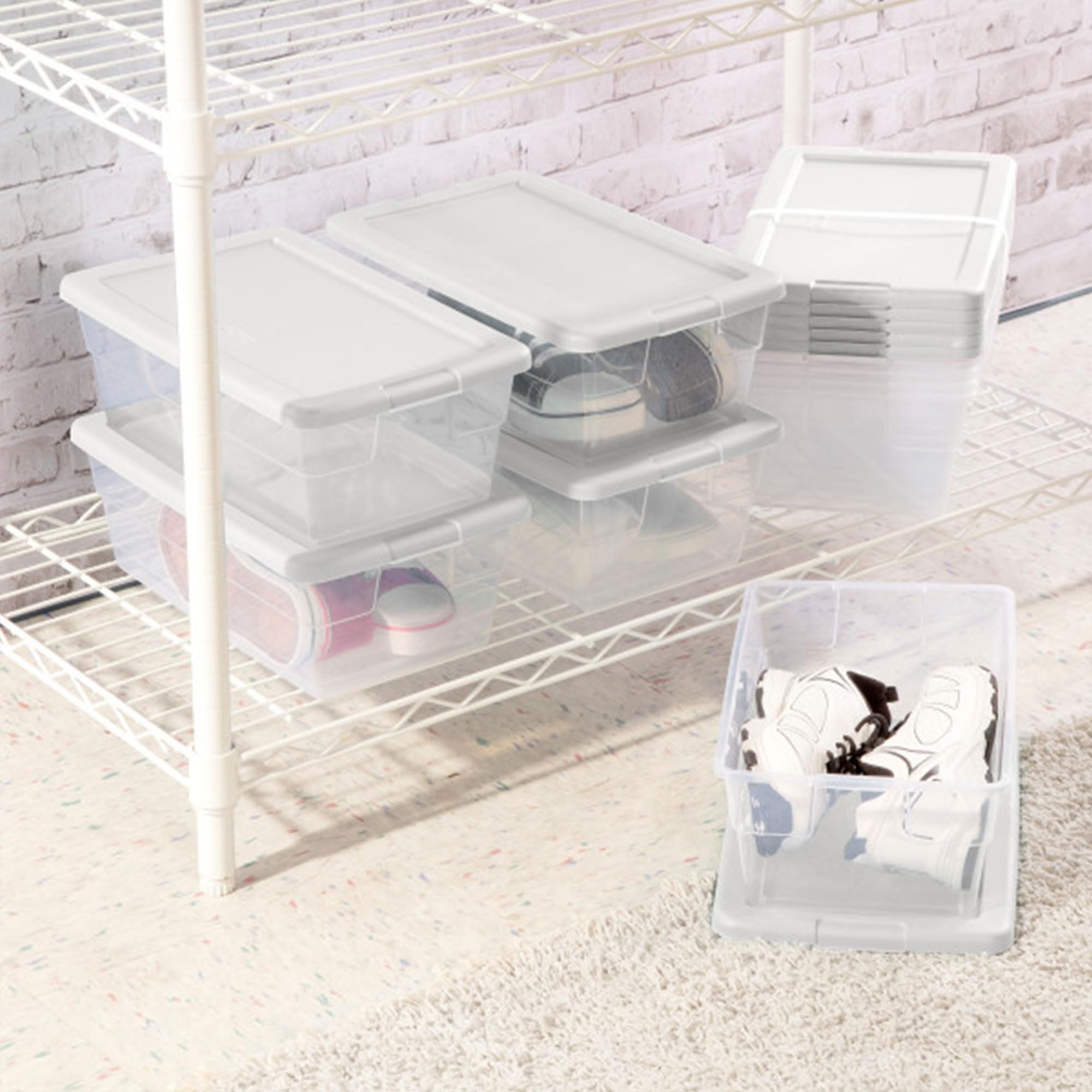 sterilite-24-pack-6-quart-storage-boxes-with-snap-on-lids-clear-plastic image 5
