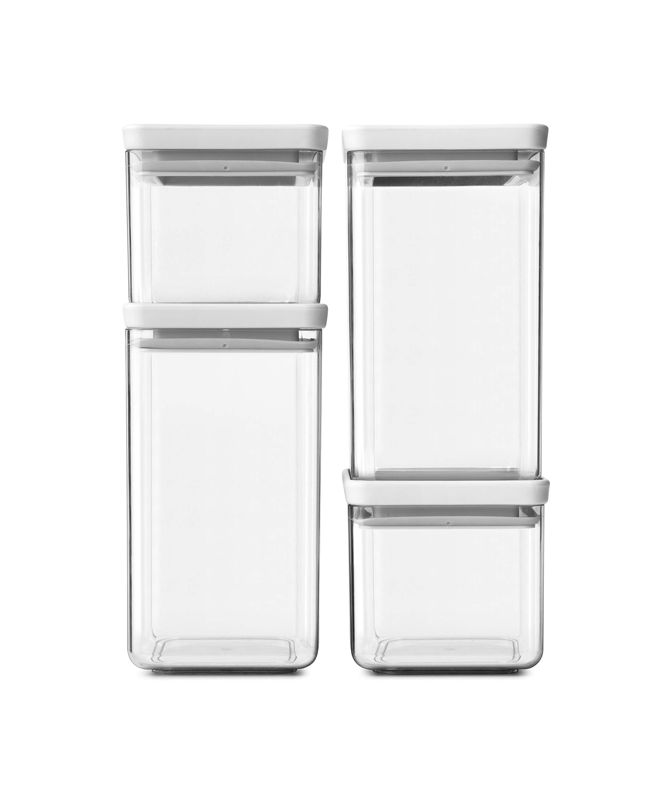 brabantia-tasty-4pc-stackable-food-canisters-set-dark-gray-2x-0-7qt-2x-1-7qt-bpa image 6