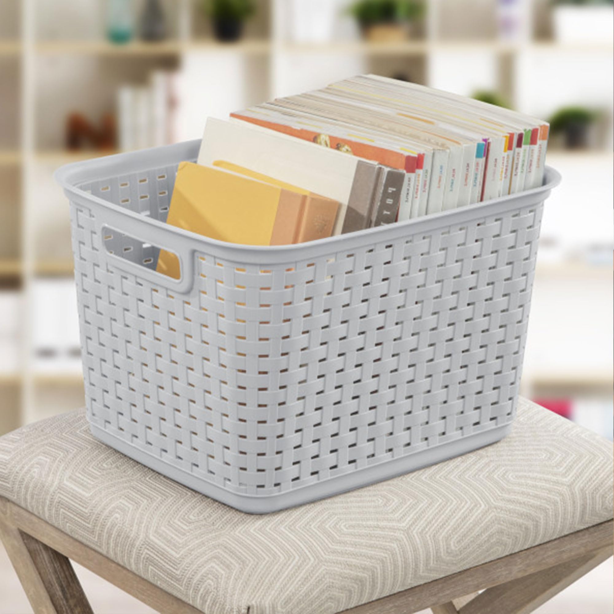 sterilite-6-pack-tall-weave-basket-cement-gray-woven-plastic-storage-baskets-wit image 5