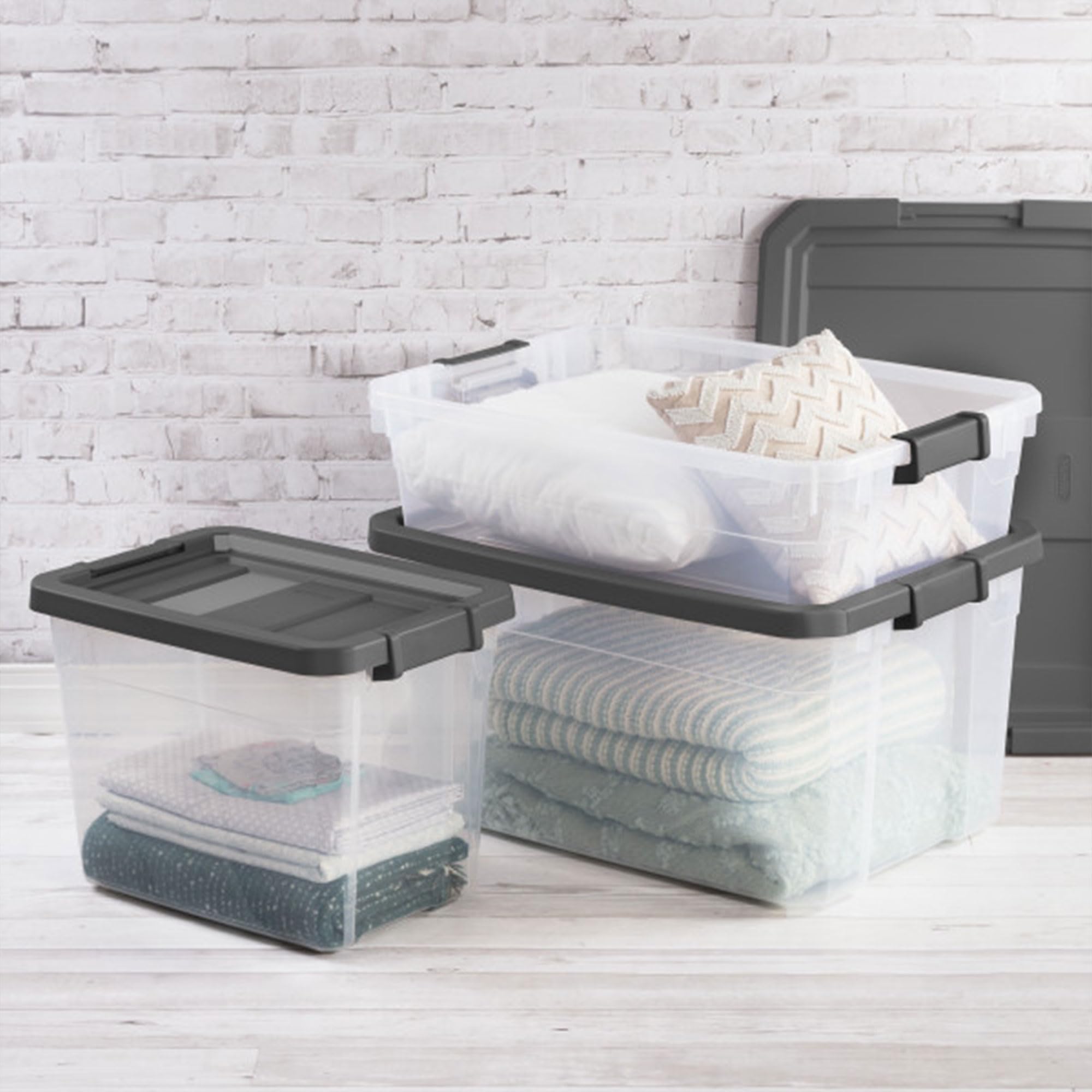 sterilite-16-quart-modular-stacker-box-with-latching-lids-12-pack-clear-plastic- image 7