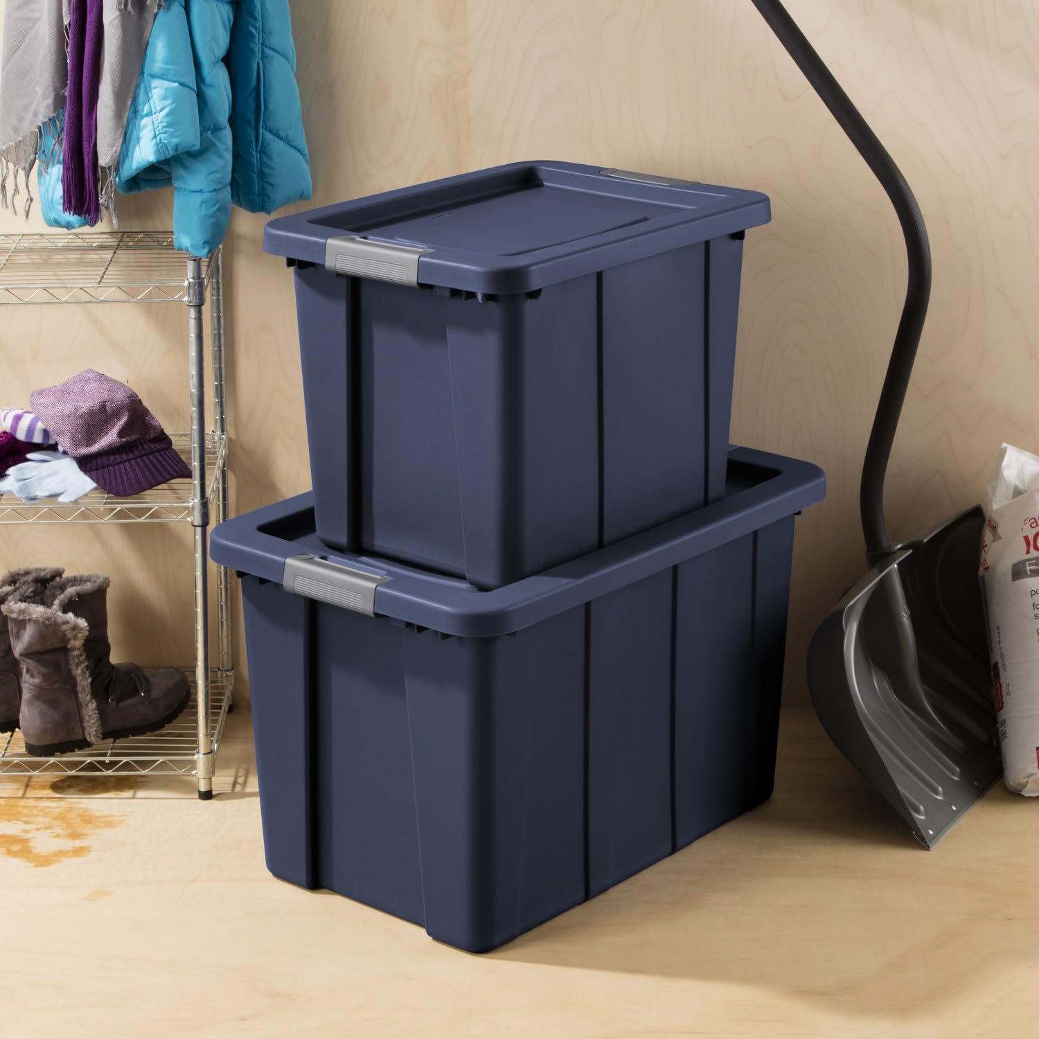 sterilite-18-gal-latching-tuff1-storage-tote-stackable-blue-6-pack image 7
