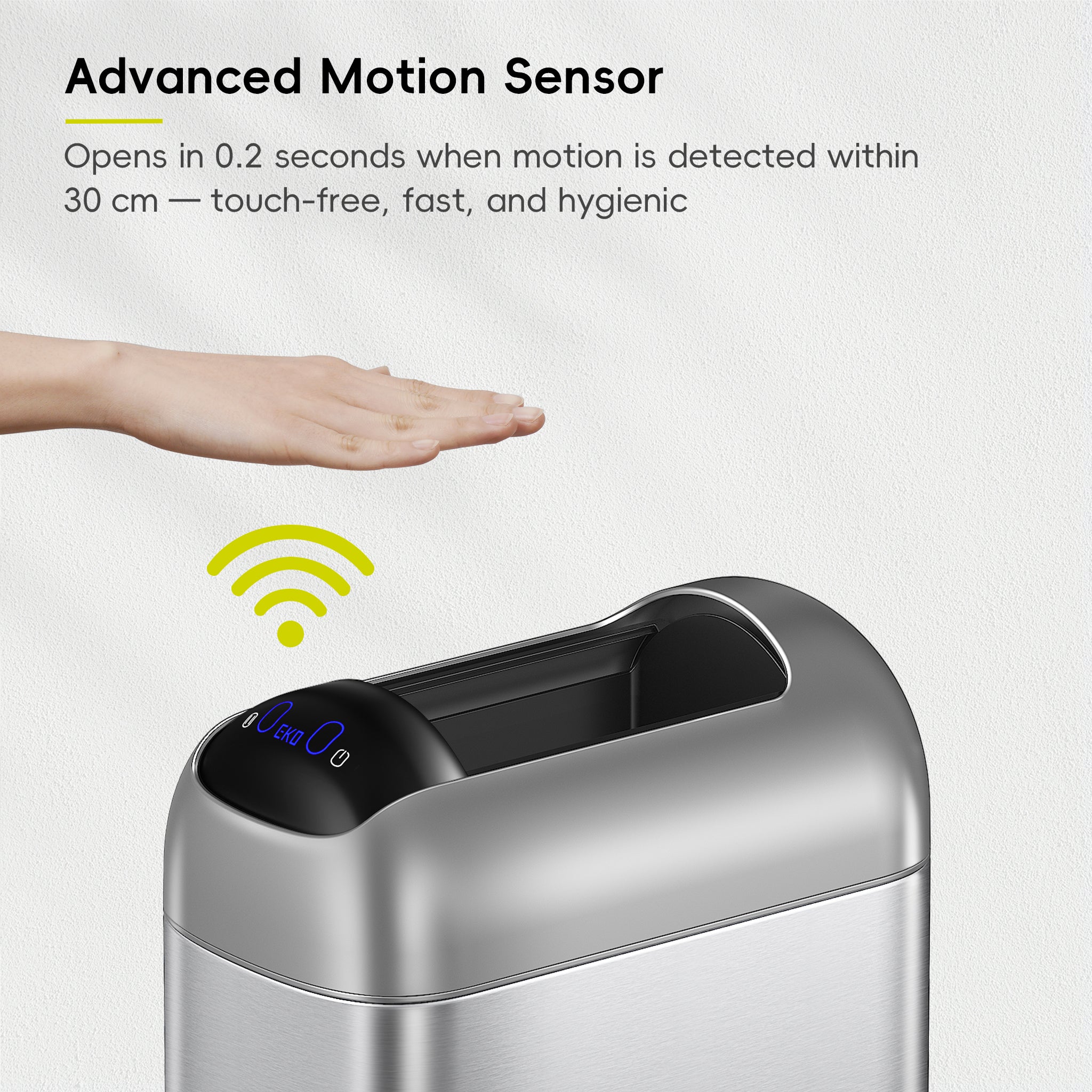eko-astro-10l-2-6-gallon-slim-motion-sensor-trash-can-with-butterfly-lid-matte-s image 5