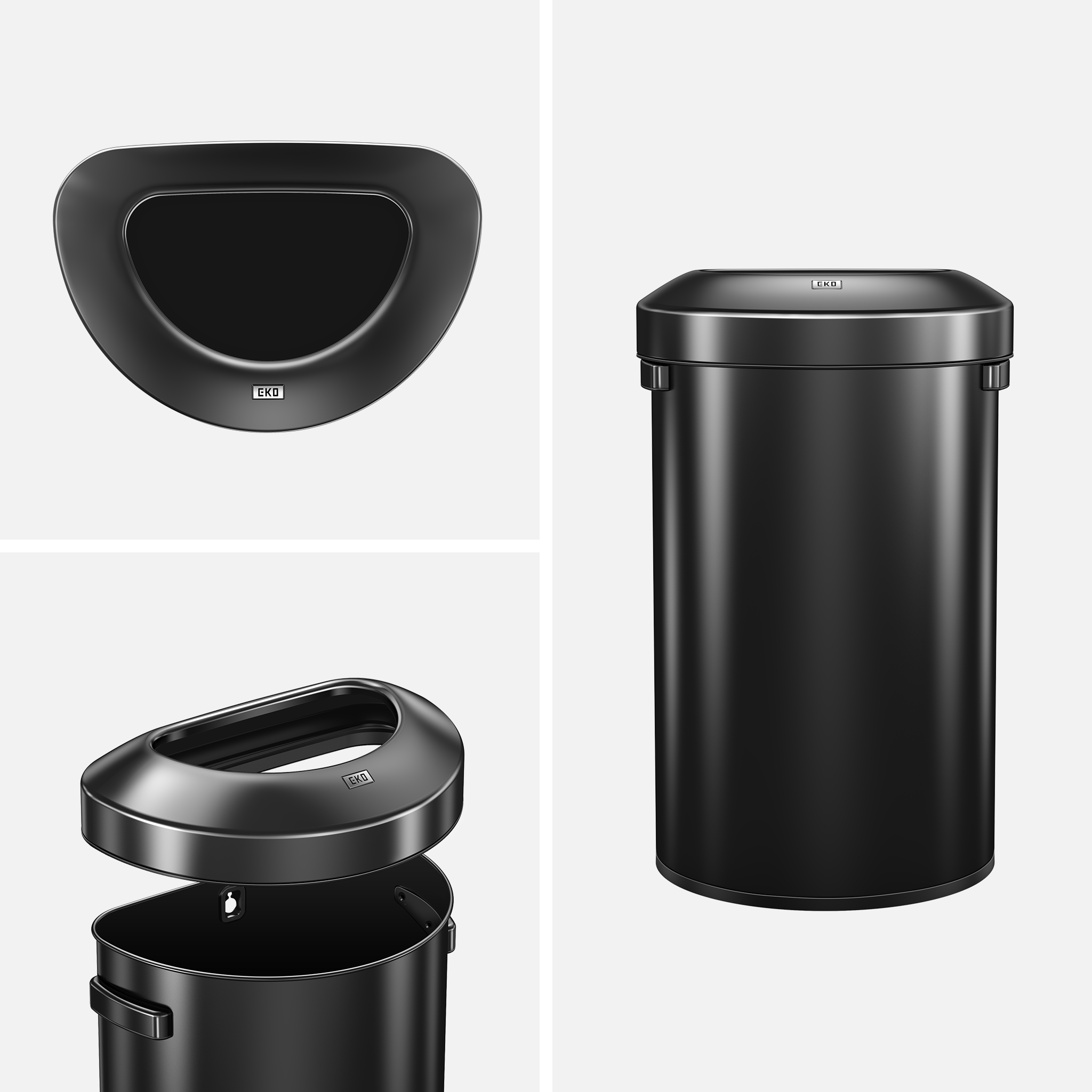 eko-urban-semi-round-open-top-can-commercial-grade-60l-16-gal-matte-black image 7