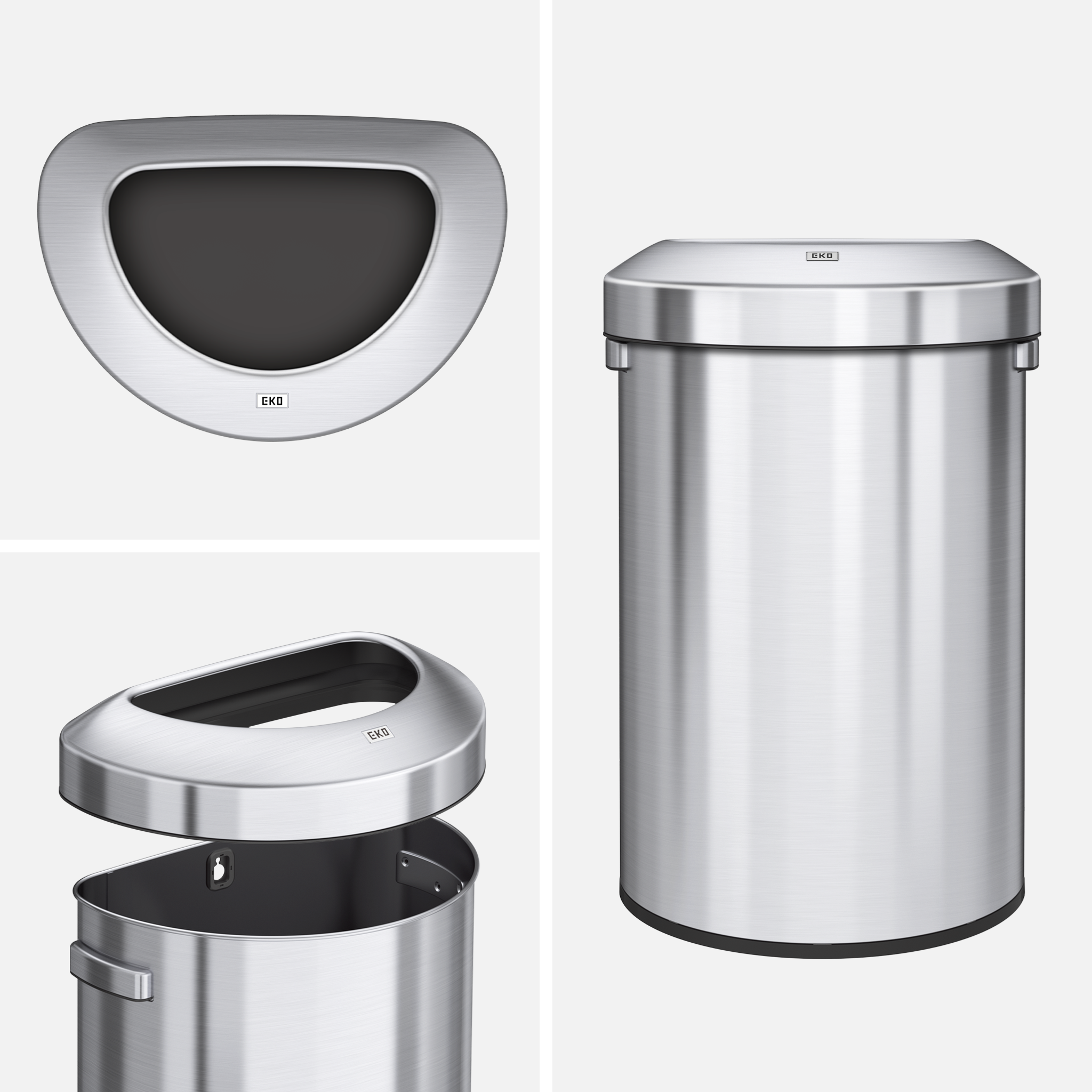 eko-urban-21-gallon-80l-semi-round-open-top-waste-bin-brushed-stainless-steel-co image 7