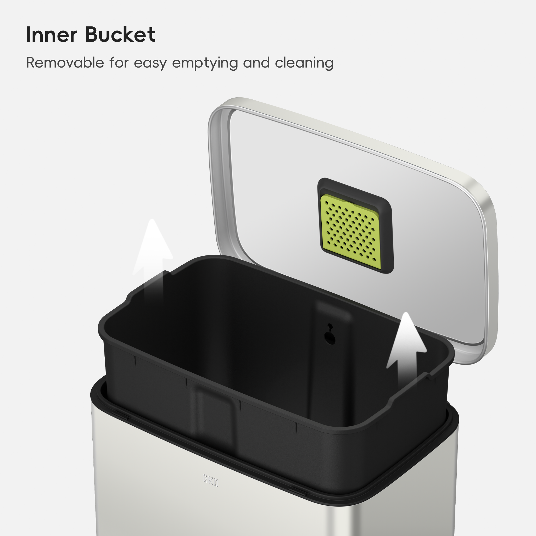 eko-madison-matte-grey-stainless-steel-50-liter-13-2-gallon-step-trash-can image 3