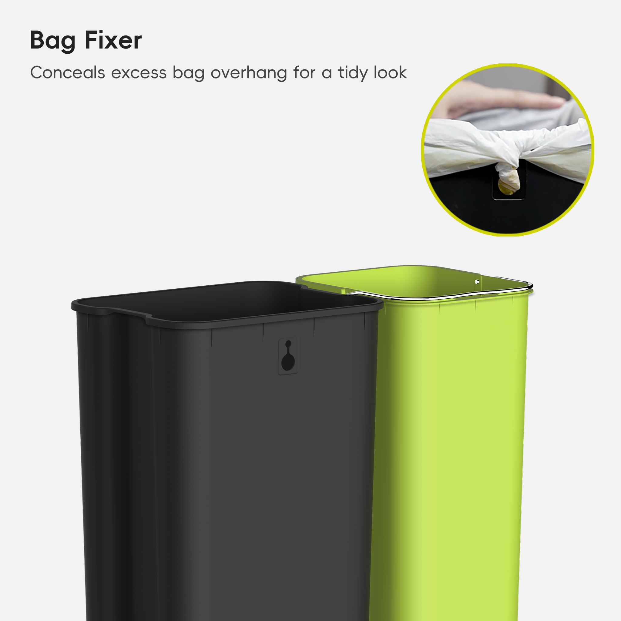 eko-ecocasa-dual-compartment-step-recycling-can-30l-20l-stainless-steel-finish image 7