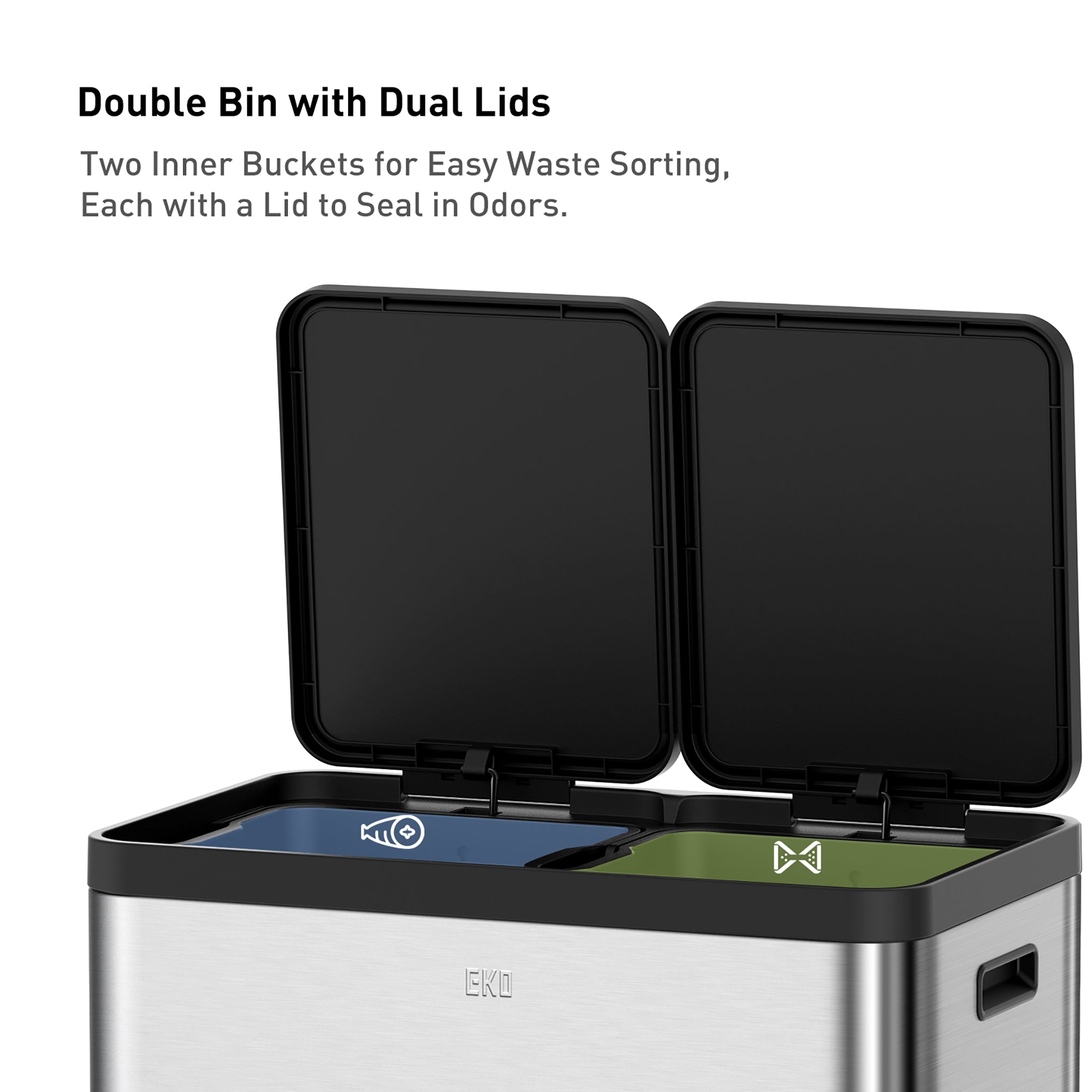 eko-essential-step-recycling-can-dual-compartment-30l-30l-stainless-steel-resin- image 3