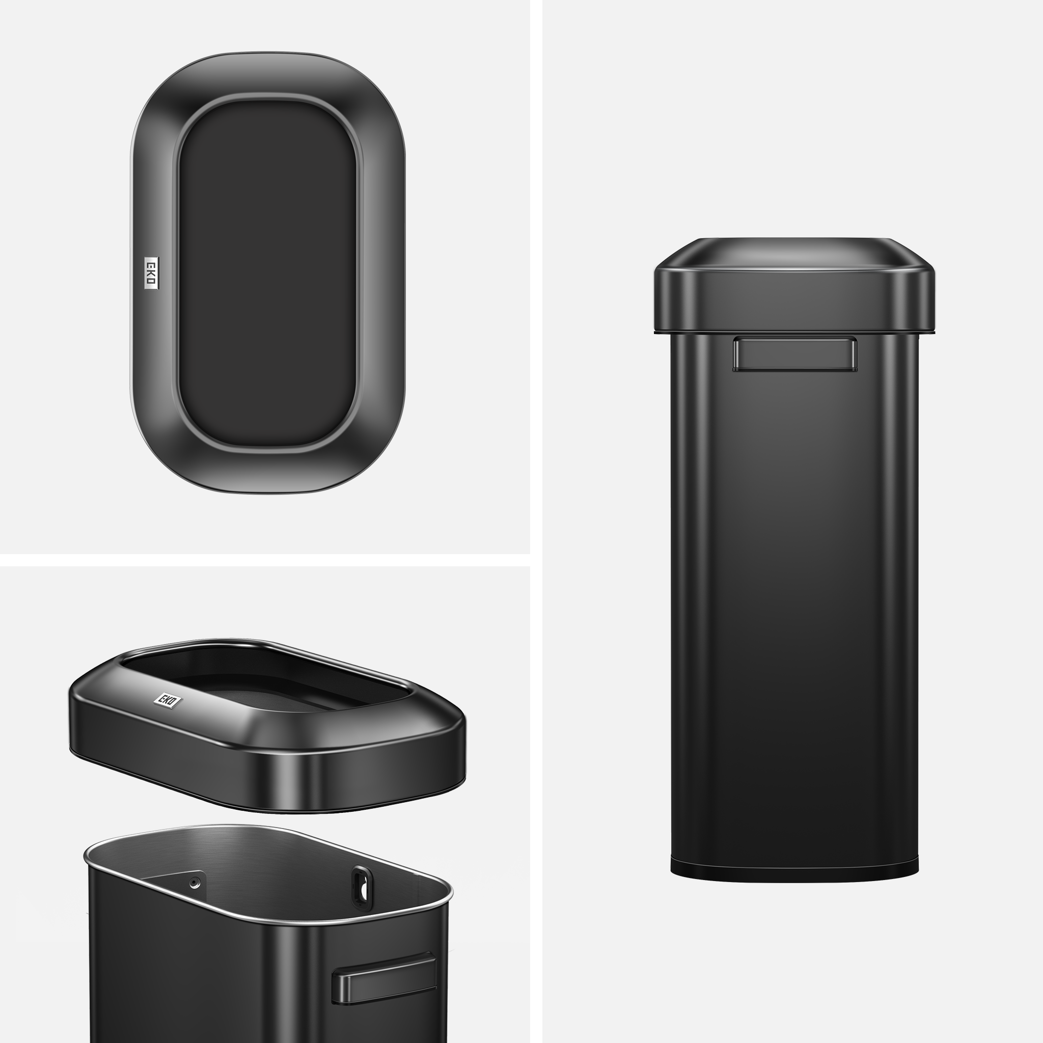 eko-urban-slim-open-top-can-commercial-grade-60l-16-gal-matte-black image 7