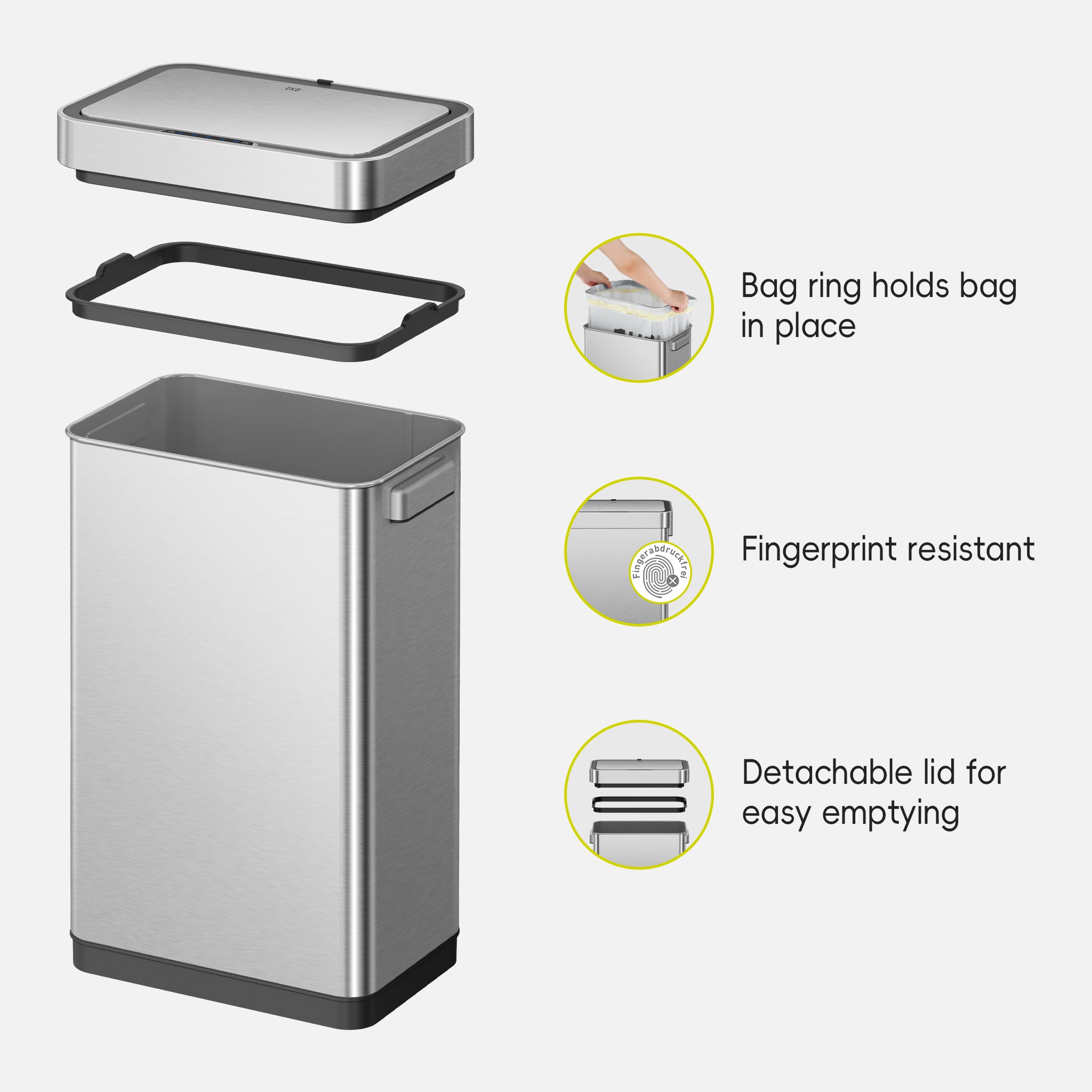 eko-deluxe-mirage-t-50-liter-13-gallon-motion-sensor-trash-can-matte-stainless-s image 4