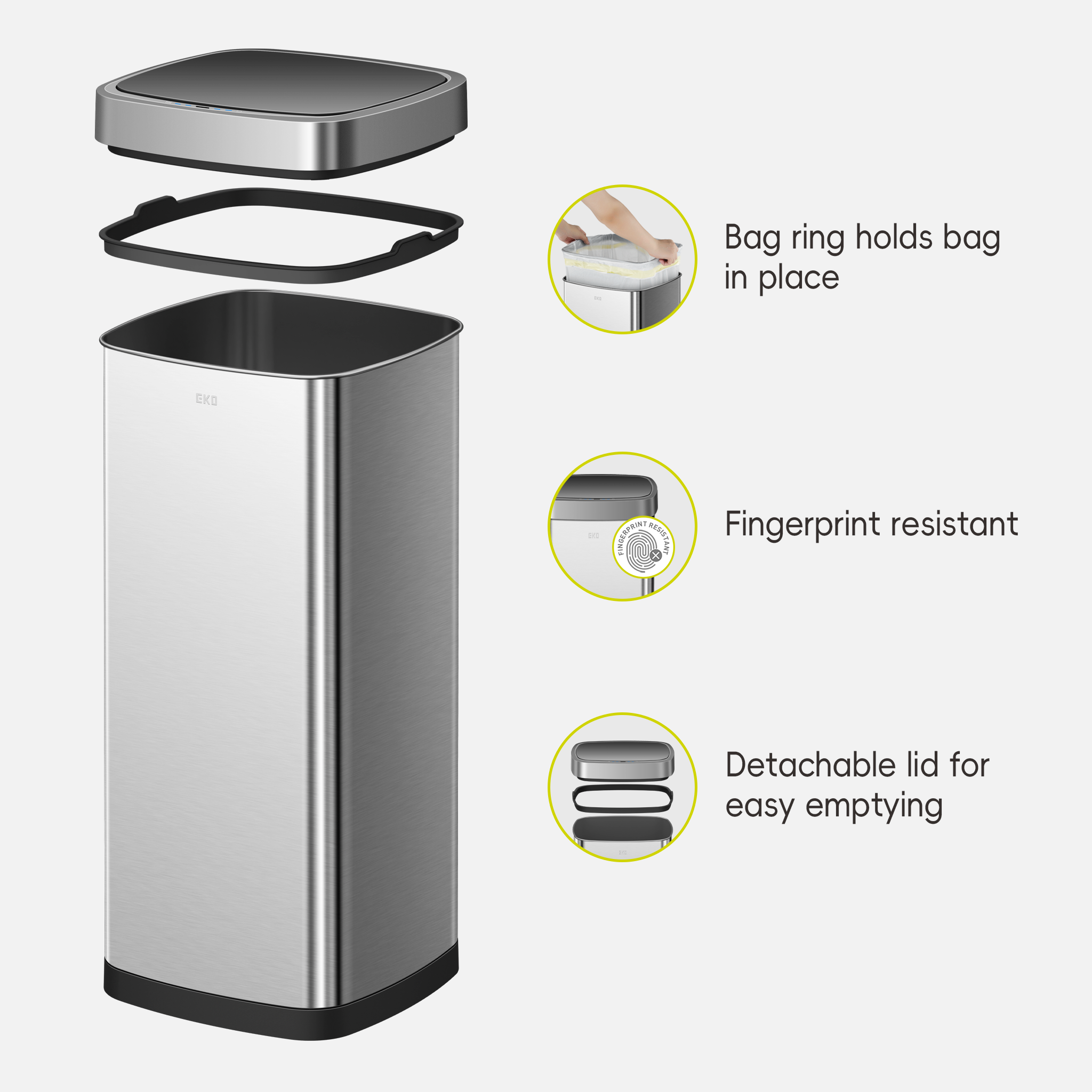 eko-ecosmart-80l-21-gal-touchless-motion-sensor-kitchen-trash-can-stainless-stee image 5