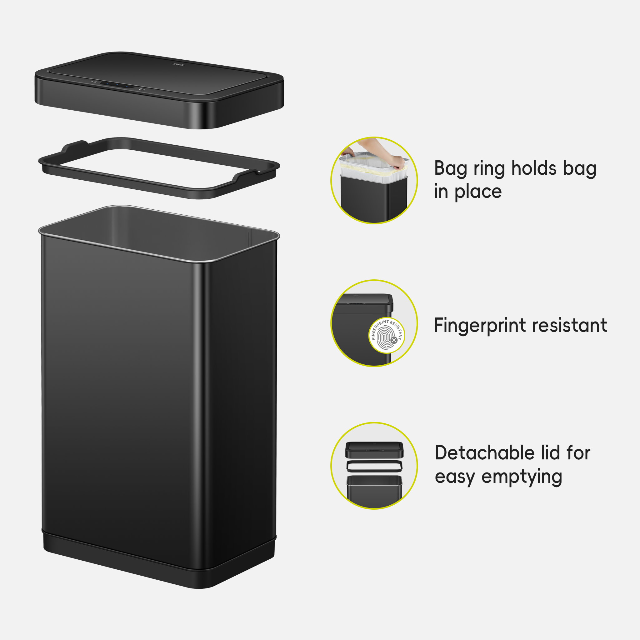 eko-econova-50-liter-13-gallon-motion-sensor-trash-can-matte-black image 6