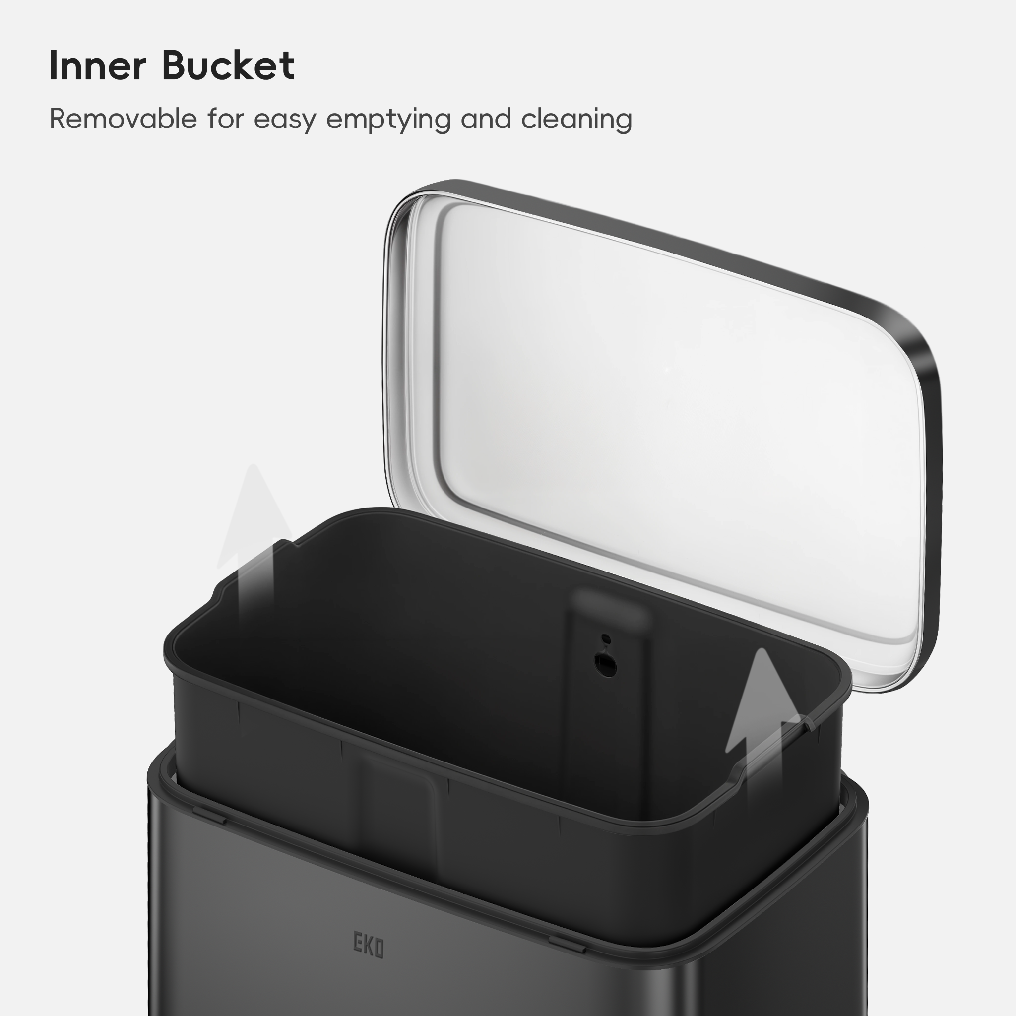 eko-maxwell-step-on-13-2-gallon-50l-matte-black-steel-trash-can-with-silent-soft image 7