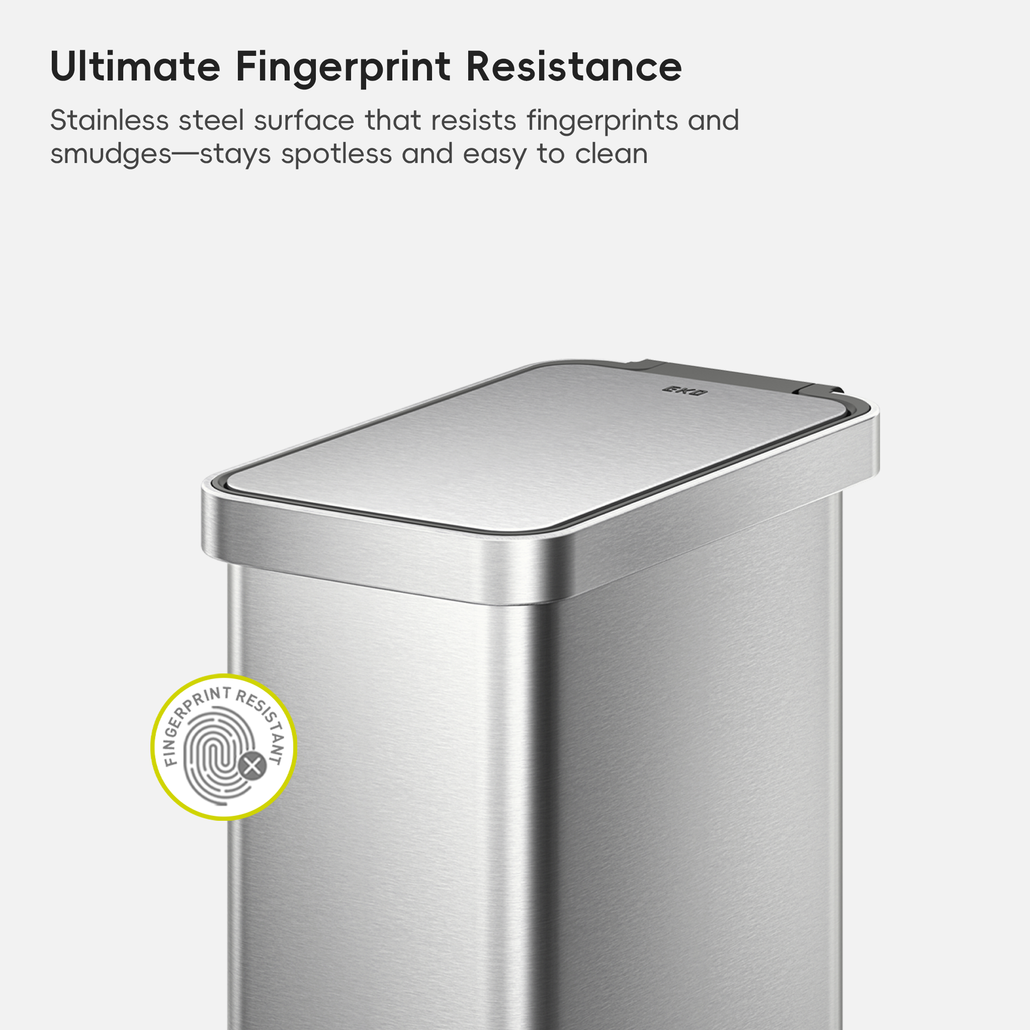 eko-hudson-slim-50-liter-13-gallon-matte-stainless-steel-step-trash-can-with-lid image 6