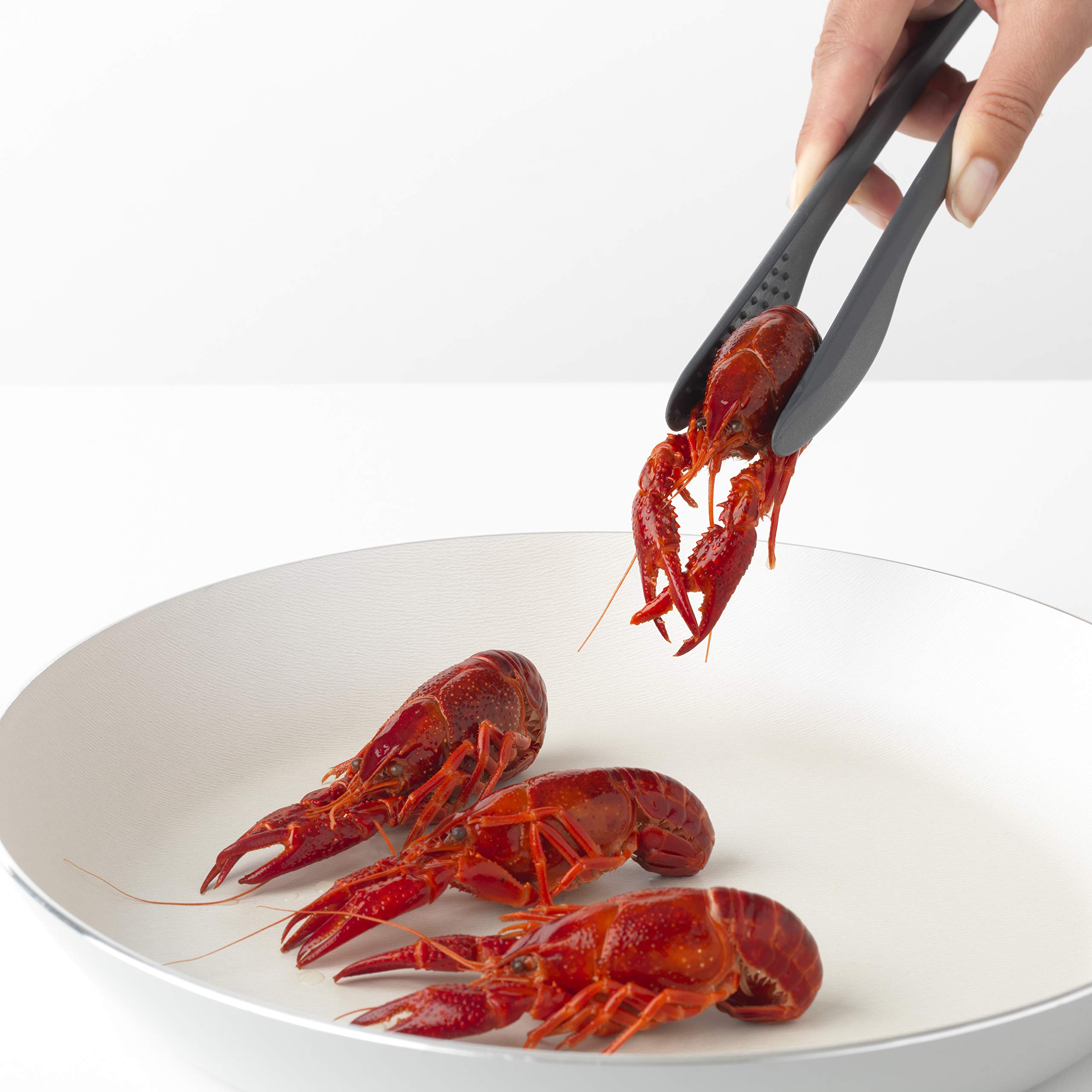 brabantia-tasty-precision-tongs-granite-gray-non-stick-heat-resistant-nylon-serv image 2