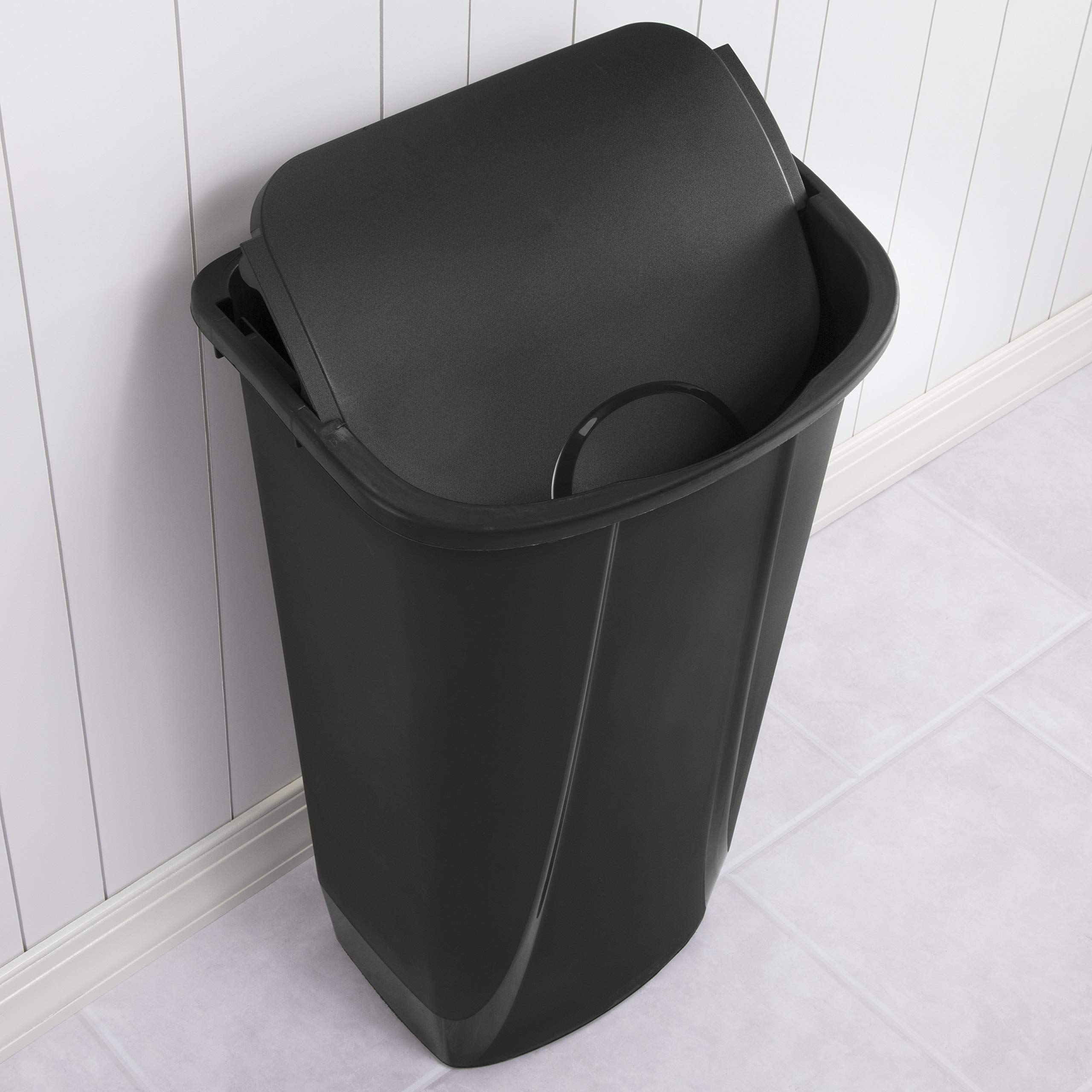 sterilite-11-gallon-swingtop-wastebasket-with-lid-black-6-pack-with-lids-6-lids- image 5